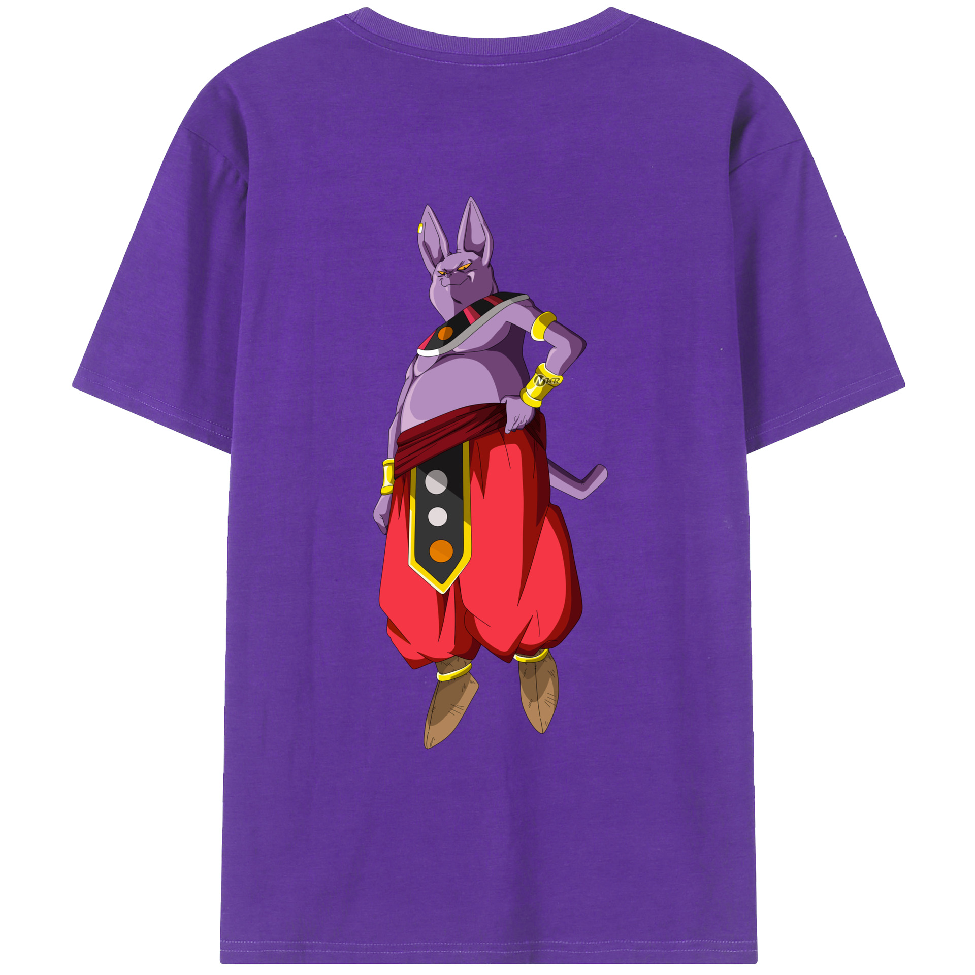 （画像用） ドラゴンボール シャンパ DRAGON BALL Champa 綿100％ メンズ半袖Tシャツ（バックプリント） 通気性