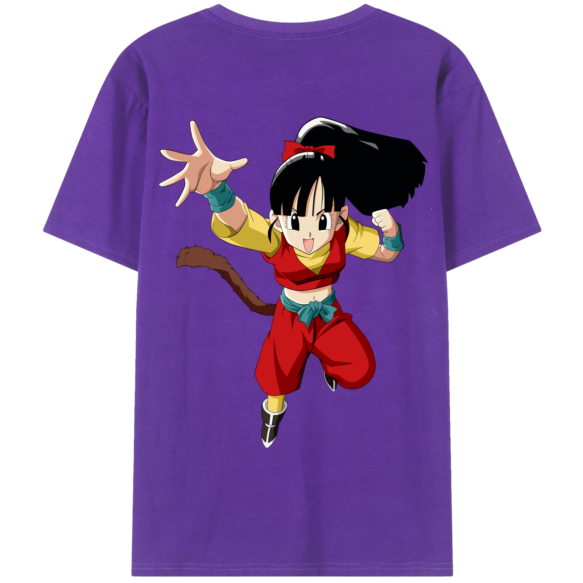 （画像用） ドラゴンボール パン DRAGON BALL Pan 綿100％ メンズ半袖Tシャツ（バックプリント） 通気性