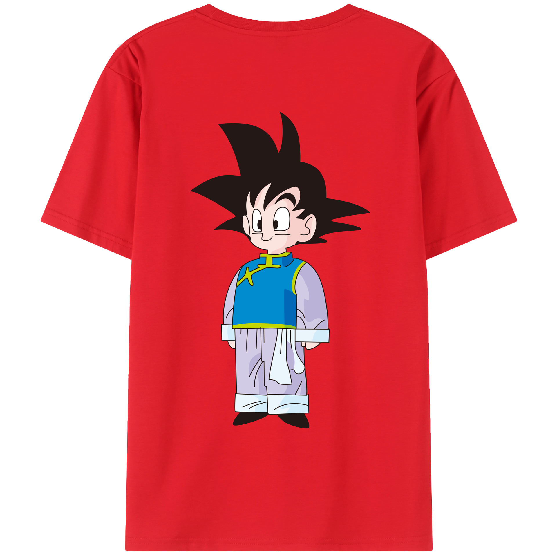 （画像用） ドラゴンボール 孫悟空（そん ごくう）Son Goku カカロット DRAGON BALL Kakarotto 綿100％ メンズ半袖Tシャツ（バックプリント） 通気性