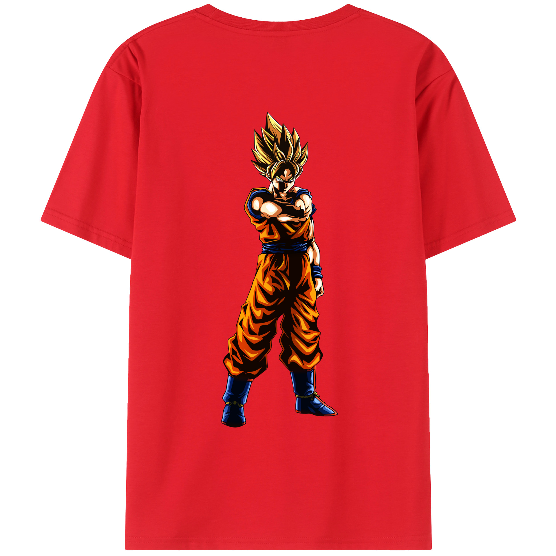 （画像用） ドラゴンボール 孫 悟飯（そんごはん）DRAGON BALL Son Gohan 綿100％ メンズ半袖Tシャツ（バックプリント） 通気性