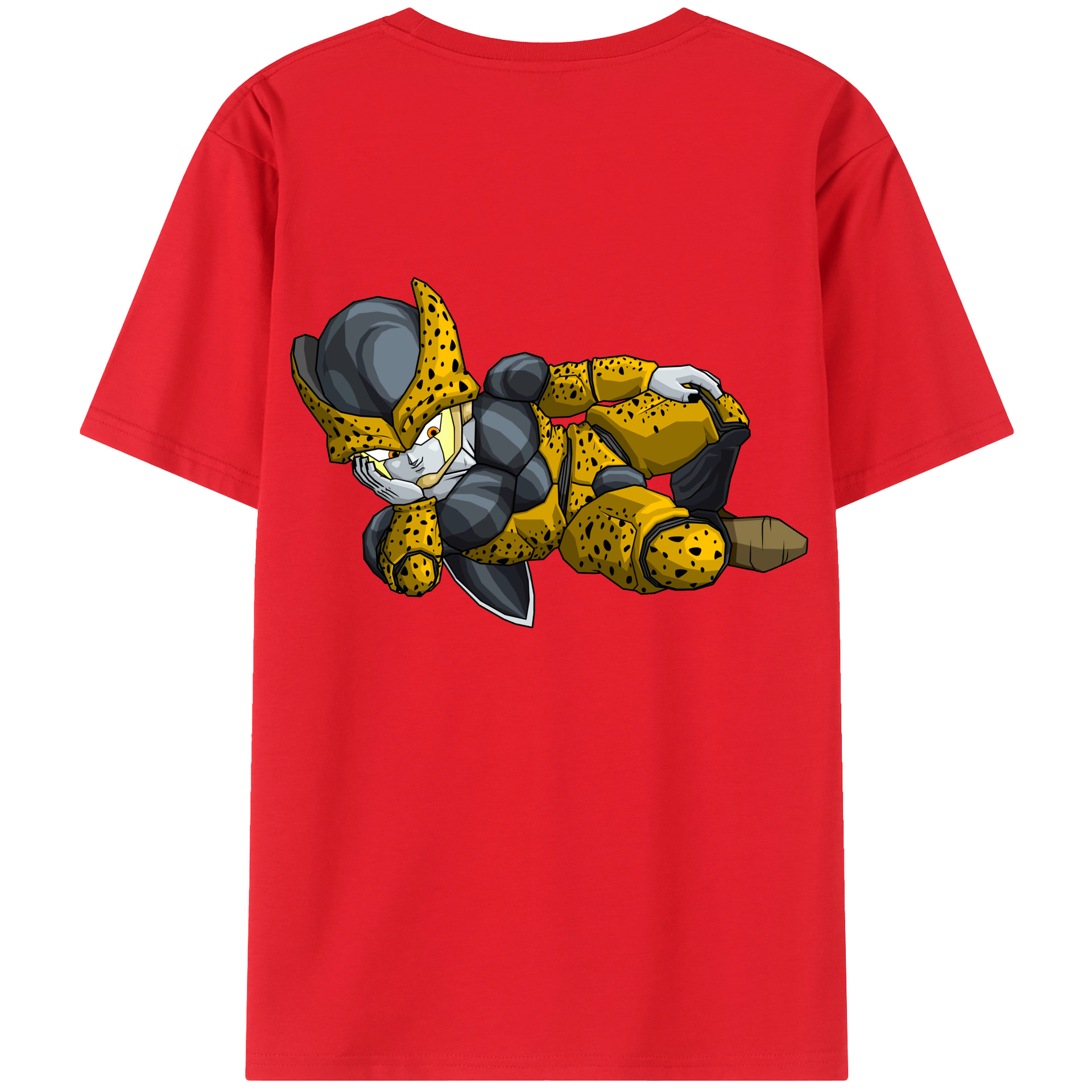 （画像用） ドラゴンボール セル DRAGON BALL Cell 綿100％ メンズ半袖Tシャツ（バックプリント） 通気性