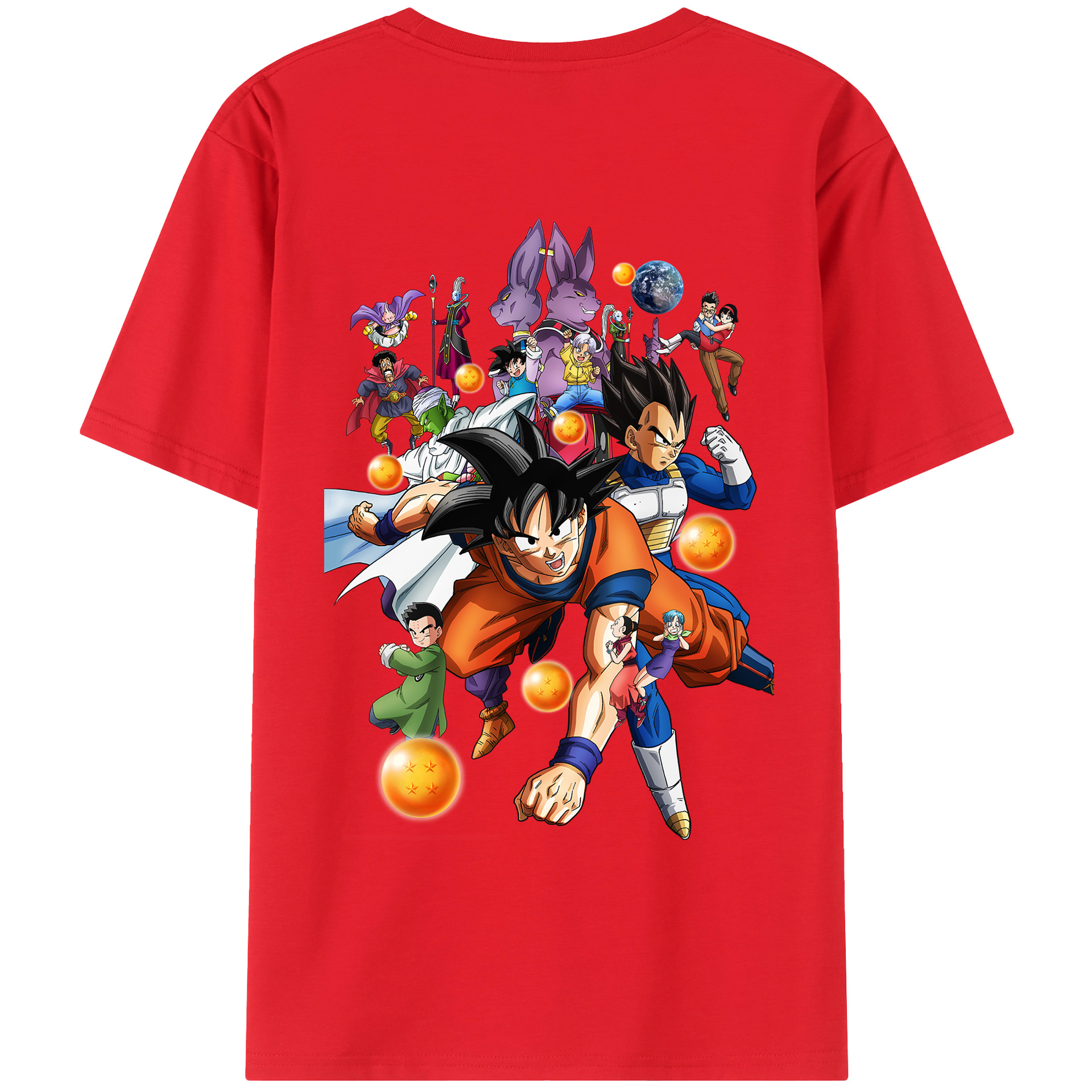 （画像用） ドラゴンボール DRAGON BALL 綿100％ メンズ半袖Tシャツ（バックプリント） 通気性