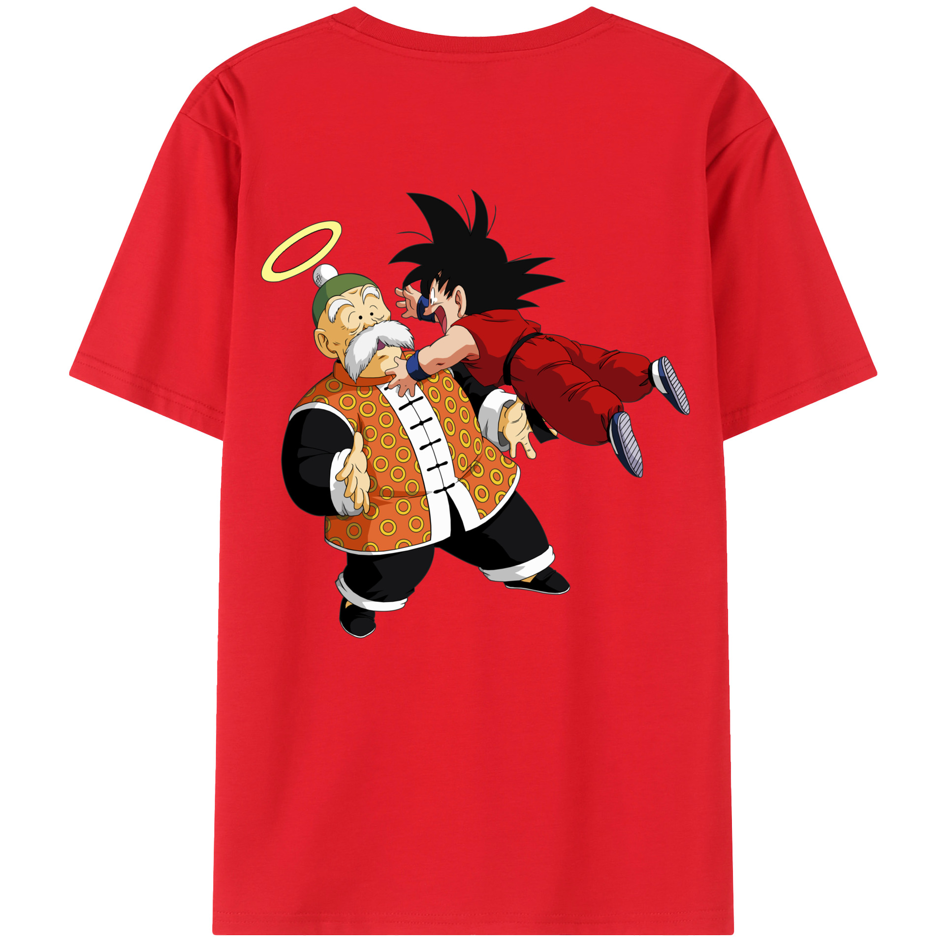 （画像用） ドラゴンボール 孫悟空（そん ごくう）Son Goku カカロット DRAGON BALL Kakarotto 綿100％ メンズ半袖Tシャツ（バックプリント） 通気性