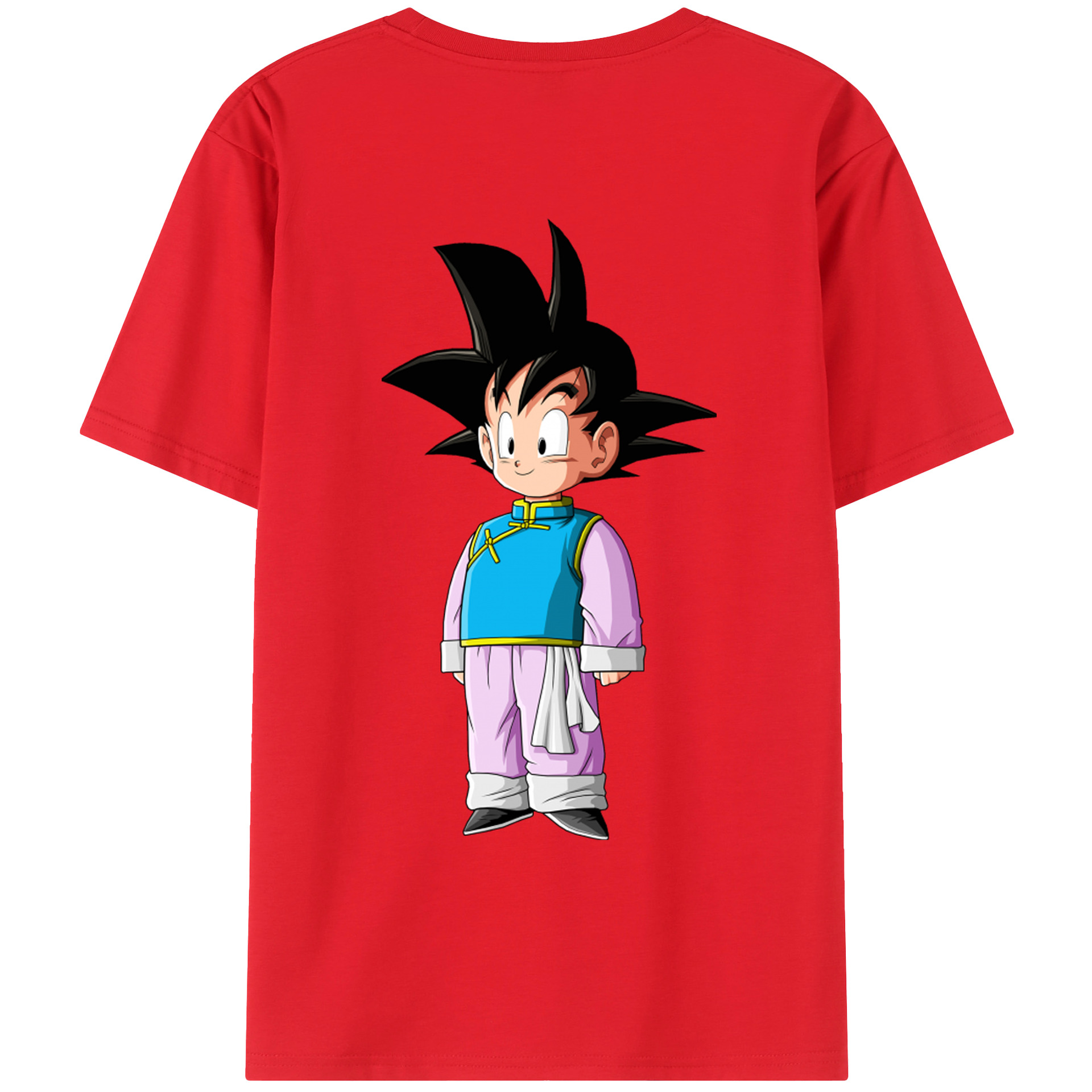 （画像用） ドラゴンボール 孫悟空（そん ごくう）Son Goku カカロット DRAGON BALL Kakarotto 綿100％ メンズ半袖Tシャツ（バックプリント） 通気性