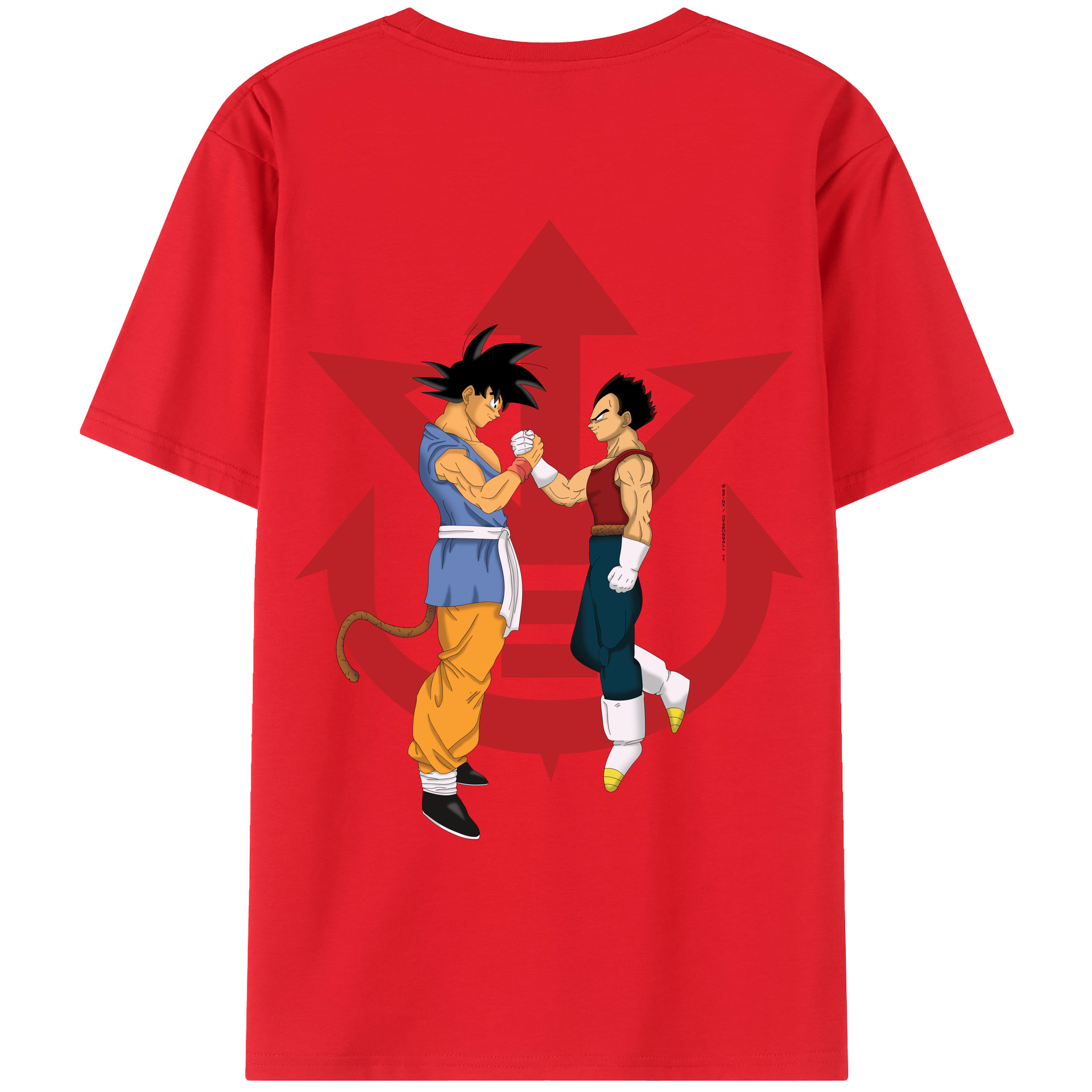 （画像用） ドラゴンボール 孫悟空（そん ごくう）Son Goku カカロット DRAGON BALL Kakarotto 綿100％ メンズ半袖Tシャツ（バックプリント） 通気性