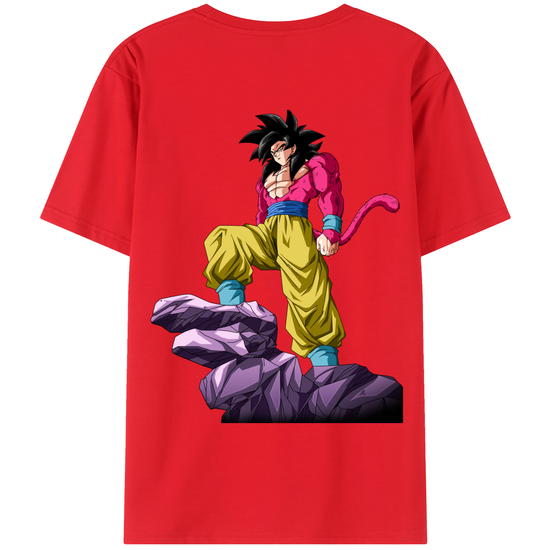 （画像用） ドラゴンボール 孫悟空（そん ごくう）Son Goku カカロット DRAGON BALL Kakarotto 綿100％ メンズ半袖Tシャツ（バックプリント） 通気性