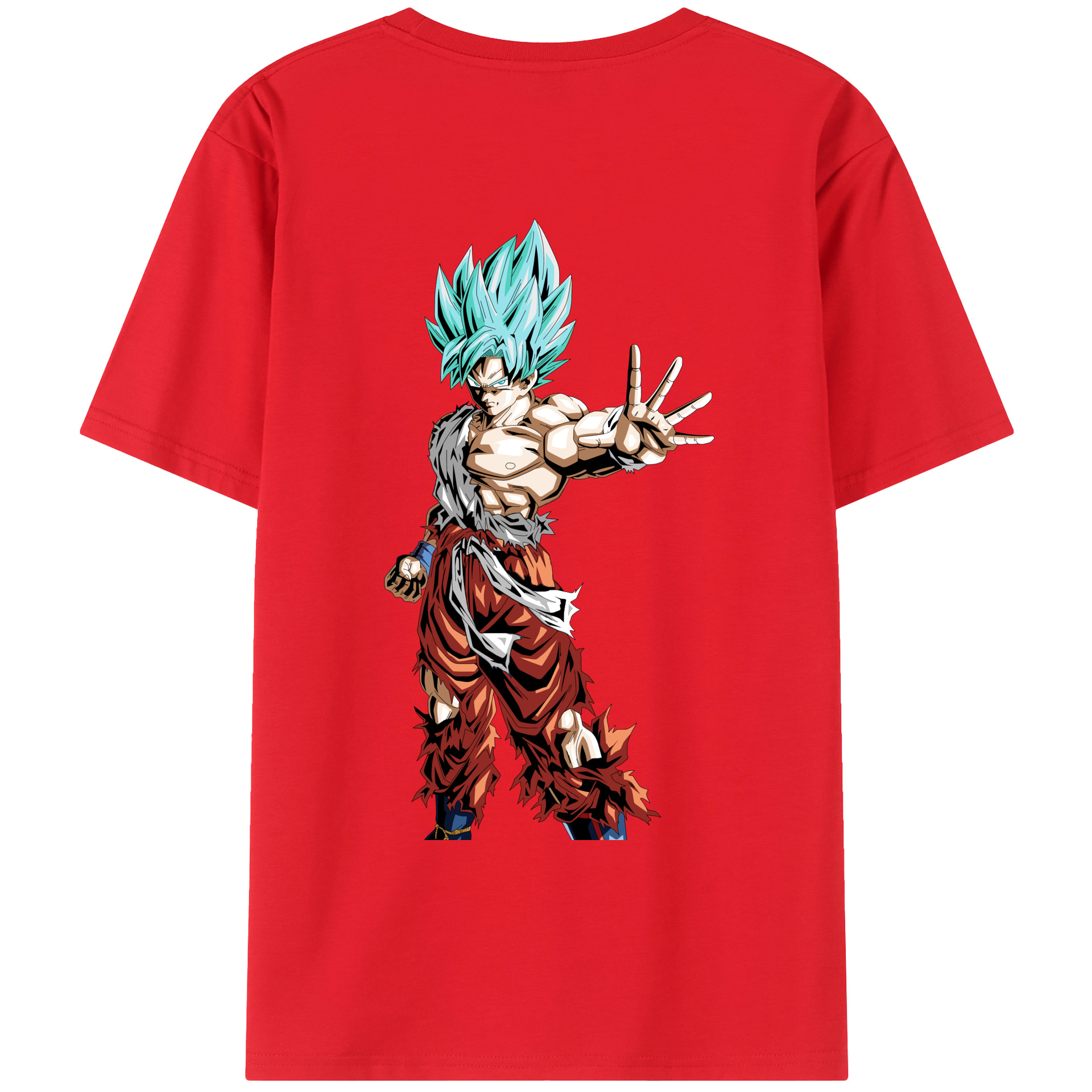 （画像用） ドラゴンボール 孫悟空（そん ごくう）Son Goku カカロット DRAGON BALL Kakarotto 綿100％ メンズ半袖Tシャツ（バックプリント） 通気性