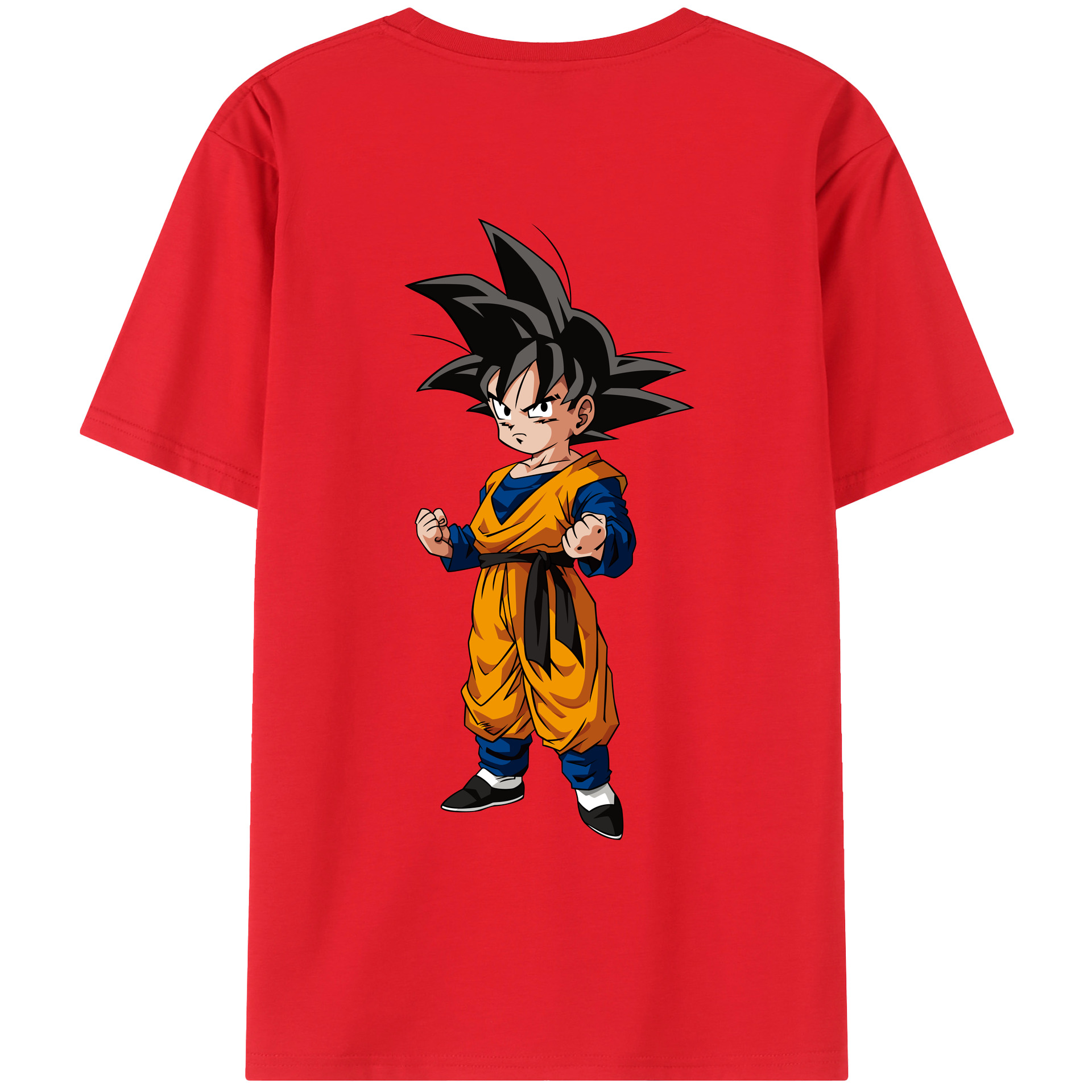 （画像用） ドラゴンボール 孫悟空（そん ごくう）Son Goku カカロット DRAGON BALL Kakarotto 綿100％ メンズ半袖Tシャツ（バックプリント） 通気性