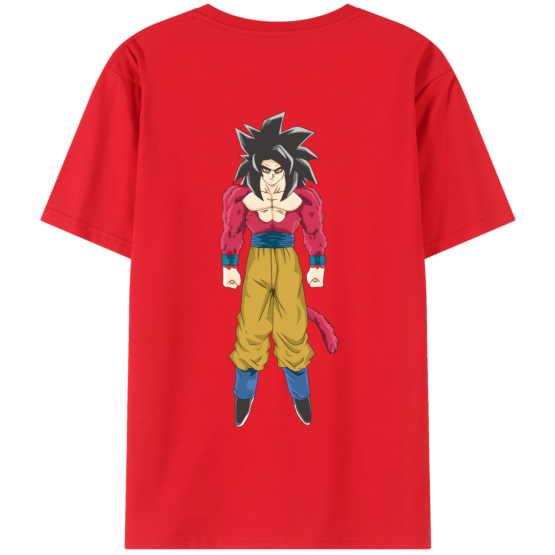（画像用） ドラゴンボール 孫悟空（そん ごくう）Son Goku カカロット DRAGON BALL Kakarotto 綿100％ メンズ半袖Tシャツ（バックプリント） 通気性
