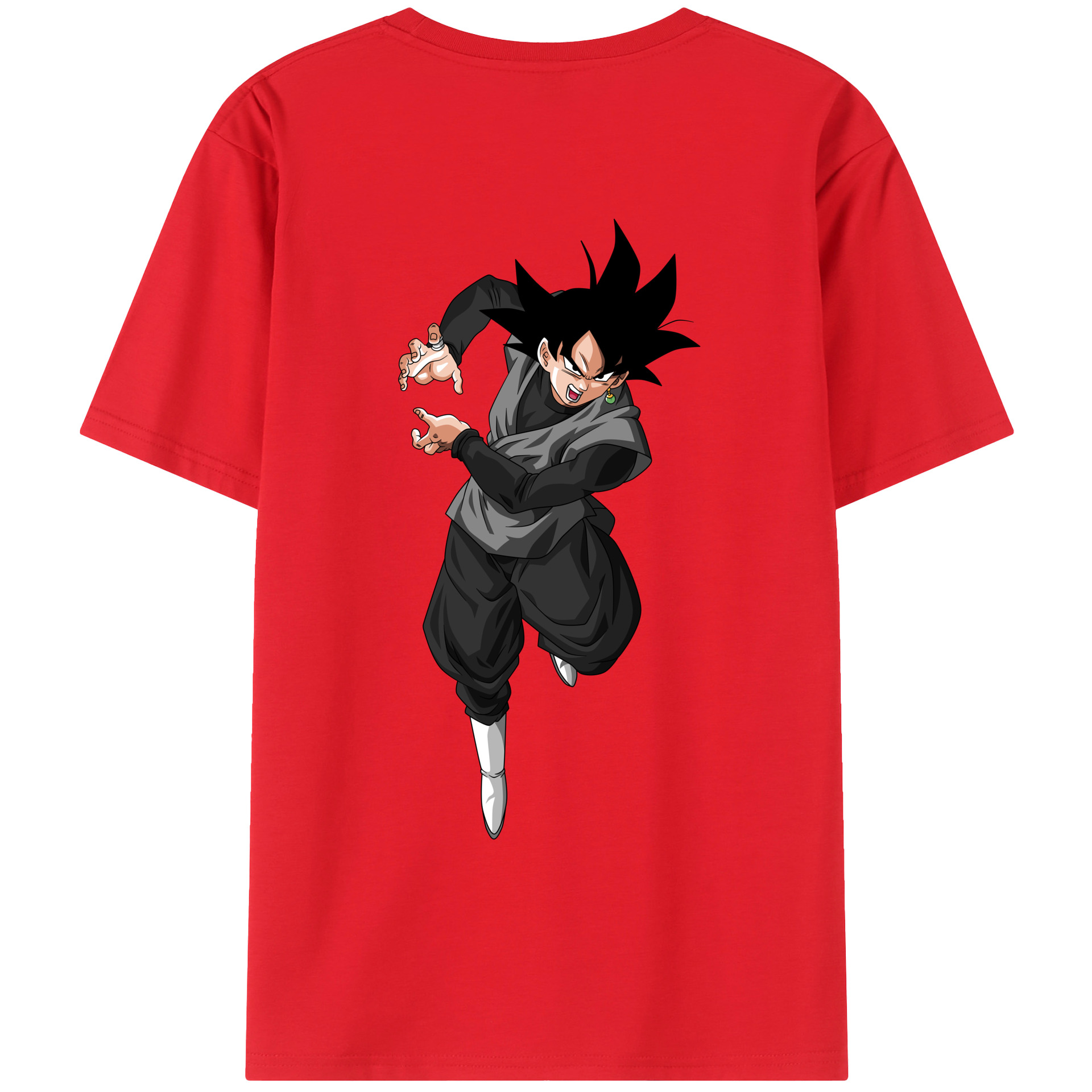（画像用） ドラゴンボール ベジータ四世（Bejīta Yonsei）DRAGON BALL Vegeta IV 綿100％ メンズ半袖Tシャツ（バックプリント） 通気性