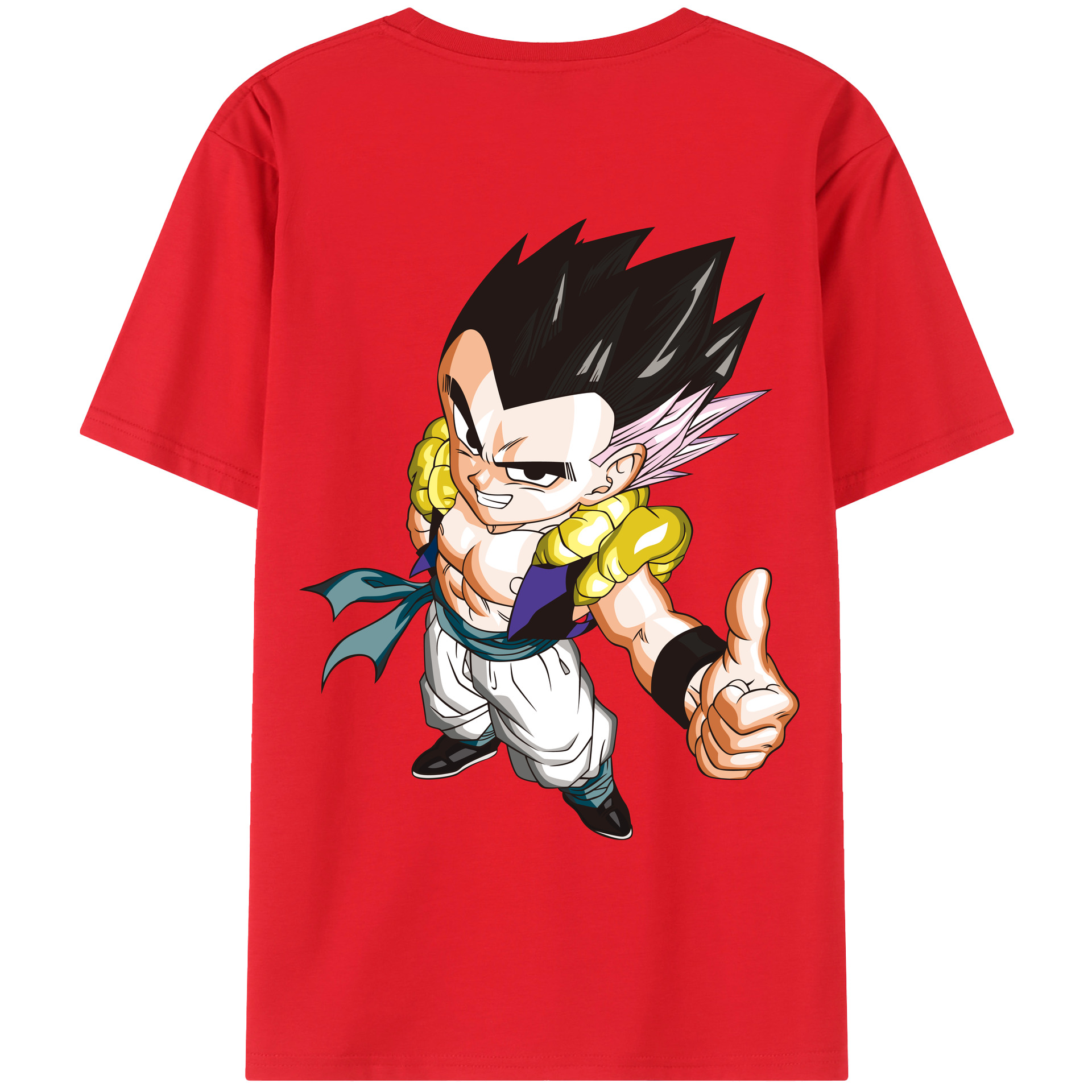 （画像用） ドラゴンボール ベジータ四世（Bejīta Yonsei）DRAGON BALL Vegeta IV 綿100％ メンズ半袖Tシャツ（バックプリント） 通気性