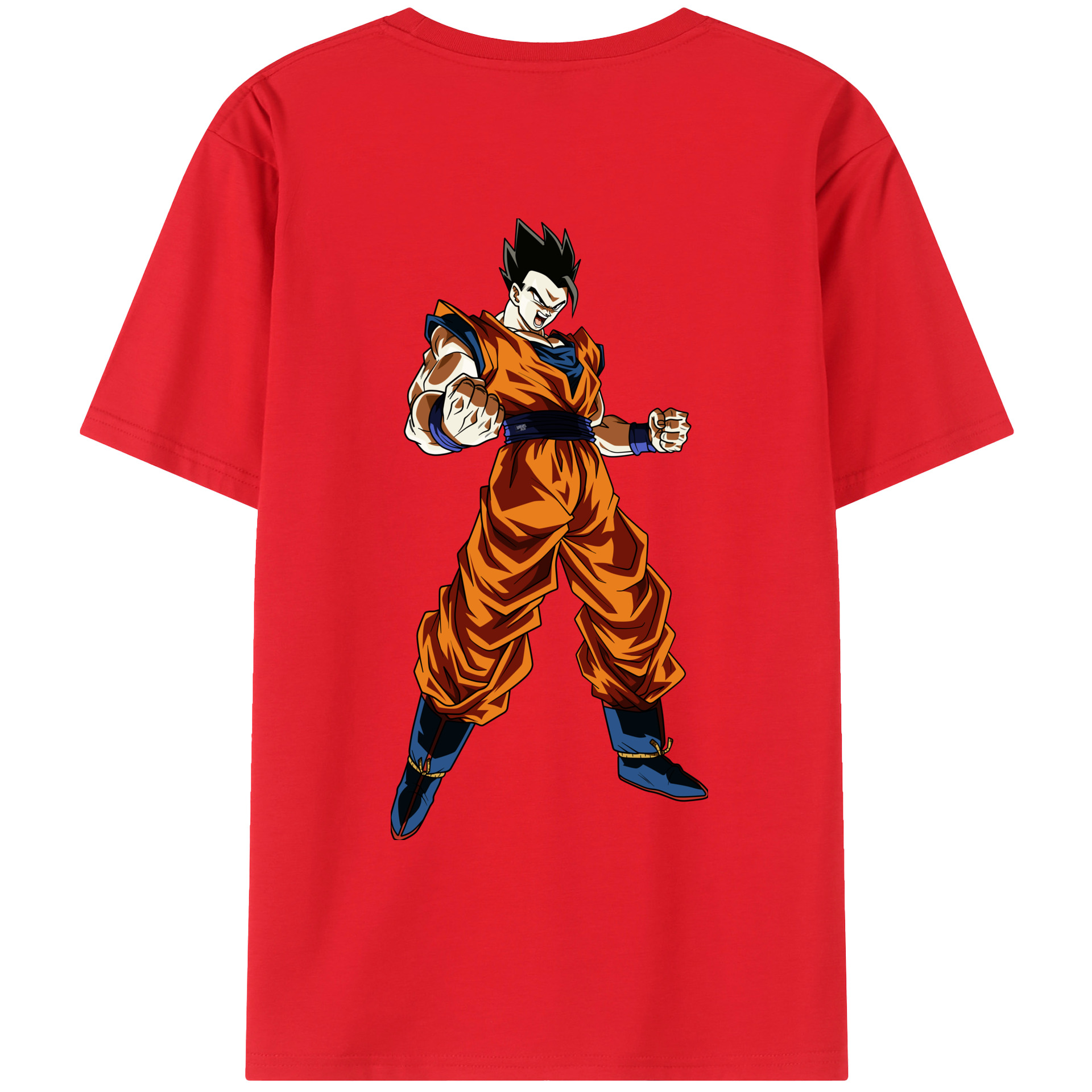 （画像用） ドラゴンボール 孫 悟飯（そんごはん）DRAGON BALL Son Gohan 綿100％ メンズ半袖Tシャツ（バックプリント） 通気性