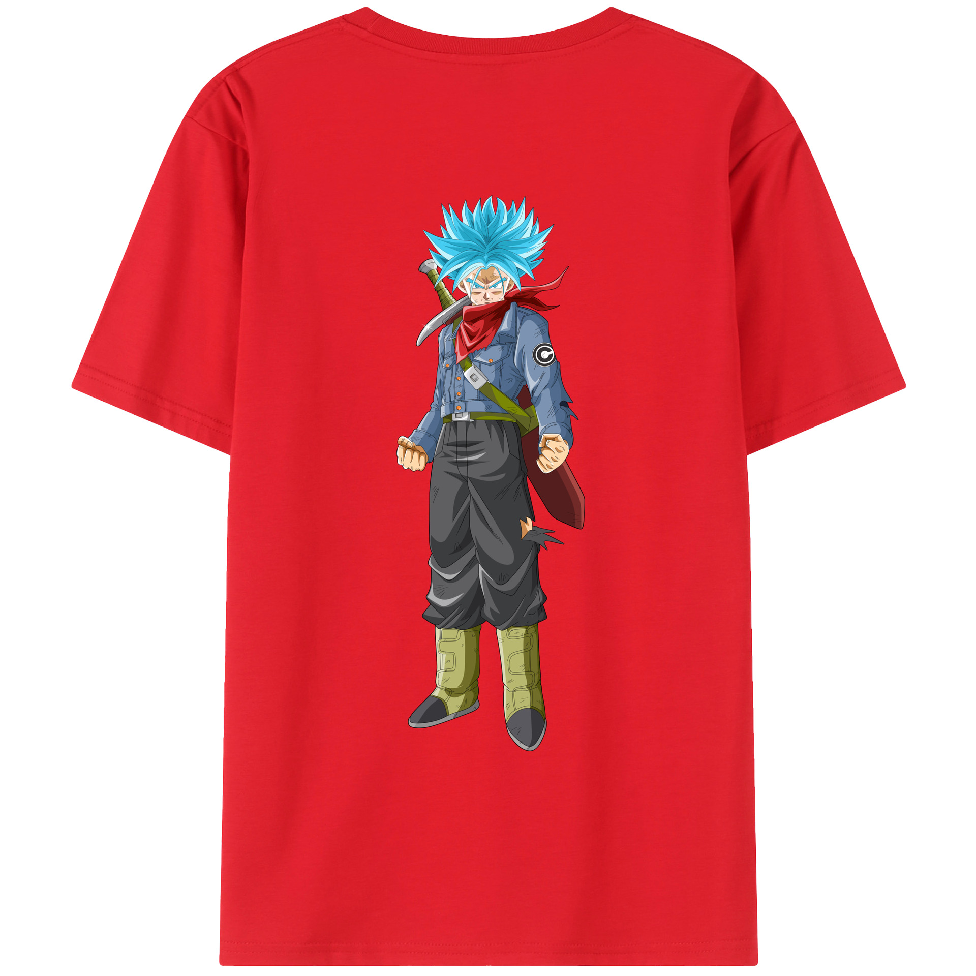 （画像用） ドラゴンボール トランクス（Torankusu）DRAGON BALL Trunks 綿100％ メンズ半袖Tシャツ（バックプリント） 通気性