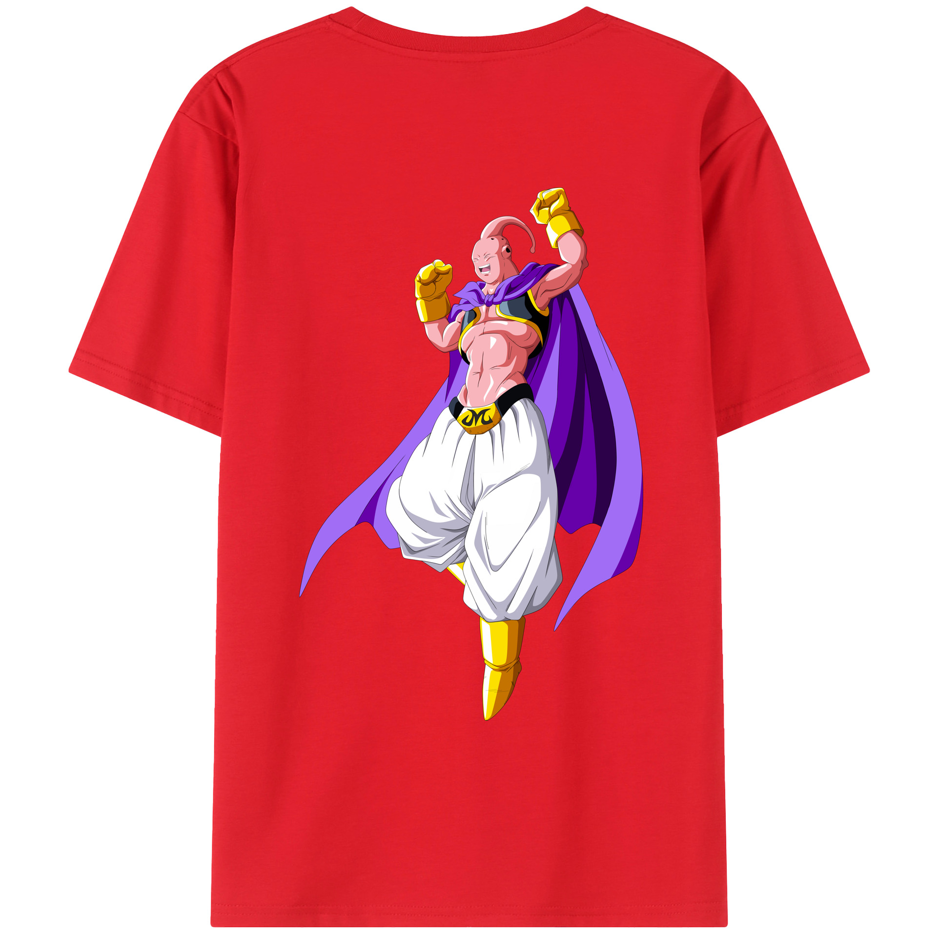 （画像用） ドラゴンボール 魔人ブウ DRAGON BALL Majin Buu 綿100％ メンズ半袖Tシャツ（バックプリント） 通気性