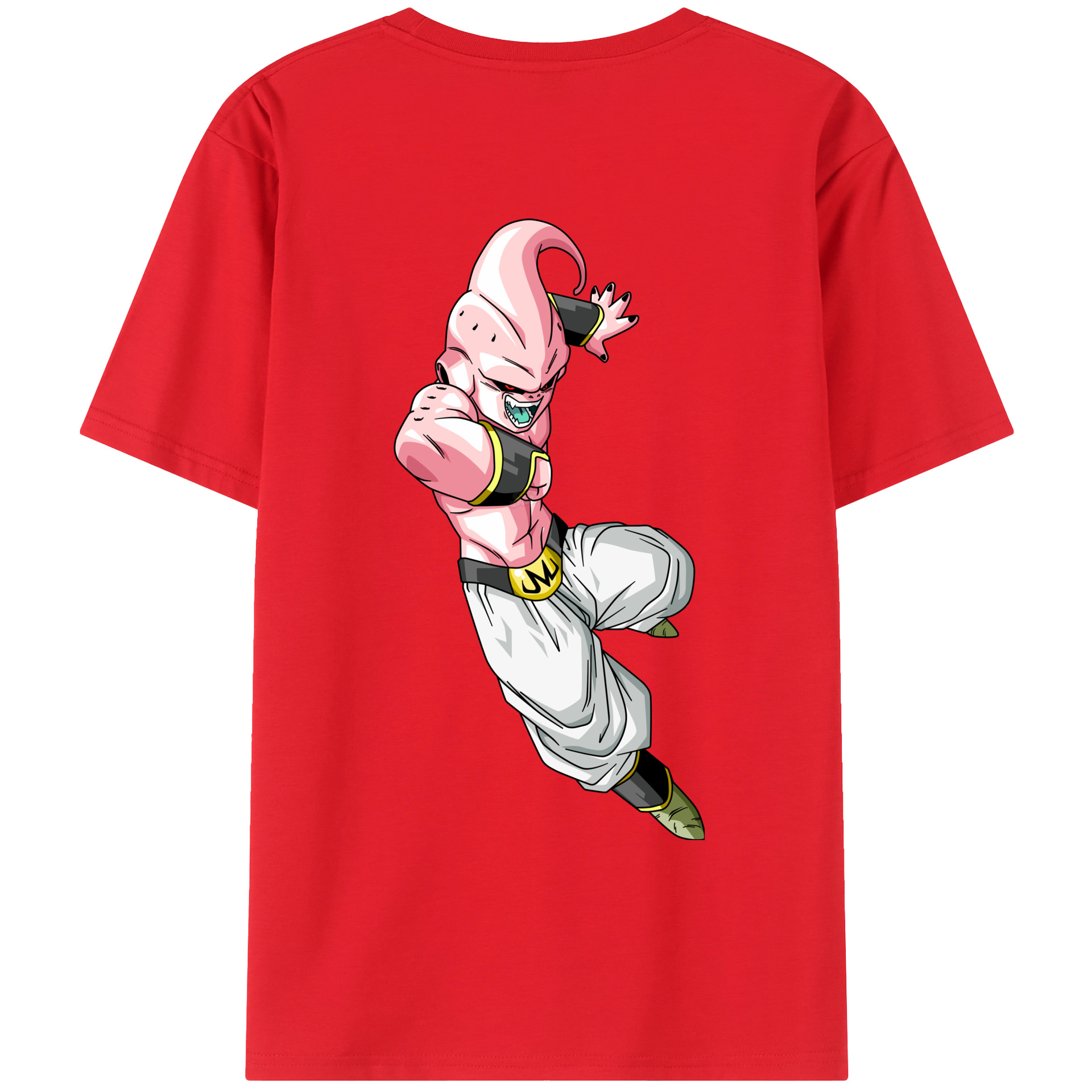 （画像用） ドラゴンボール 魔人ブウ DRAGON BALL Majin Buu 綿100％ メンズ半袖Tシャツ（バックプリント） 通気性