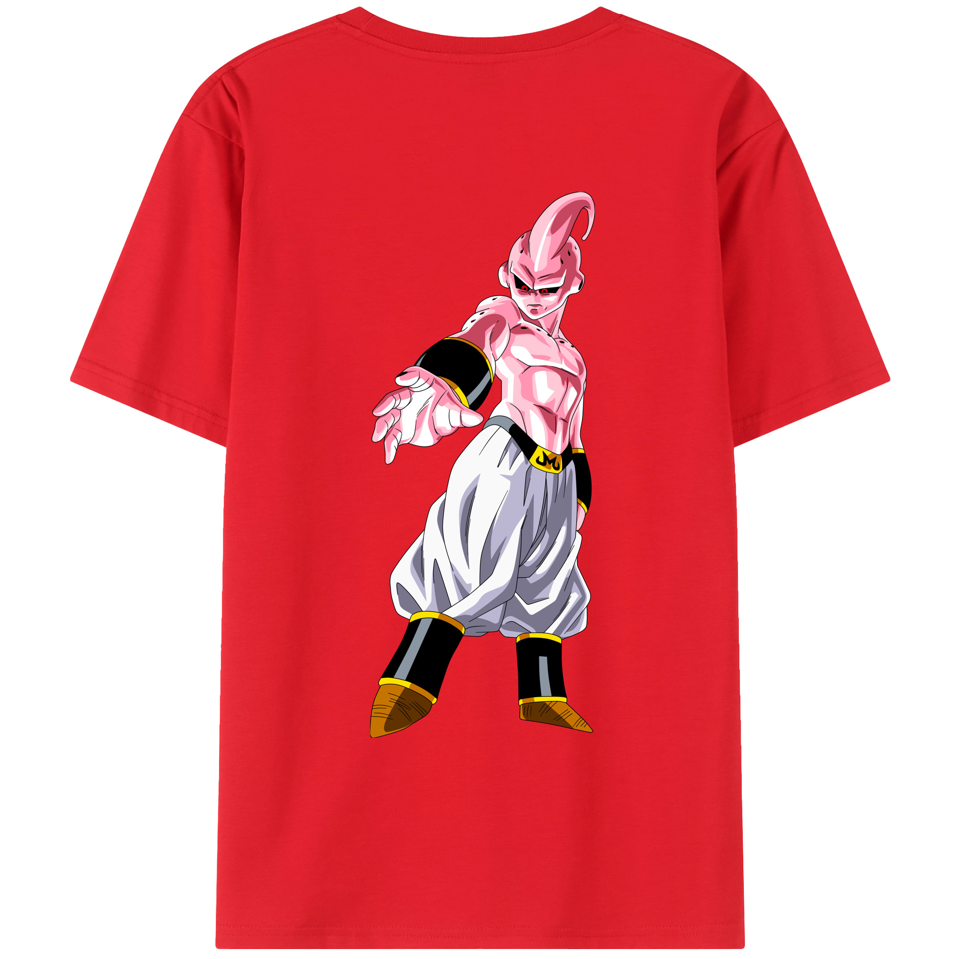 （画像用） ドラゴンボール 魔人ブウ DRAGON BALL Majin Buu 綿100％ メンズ半袖Tシャツ（バックプリント） 通気性