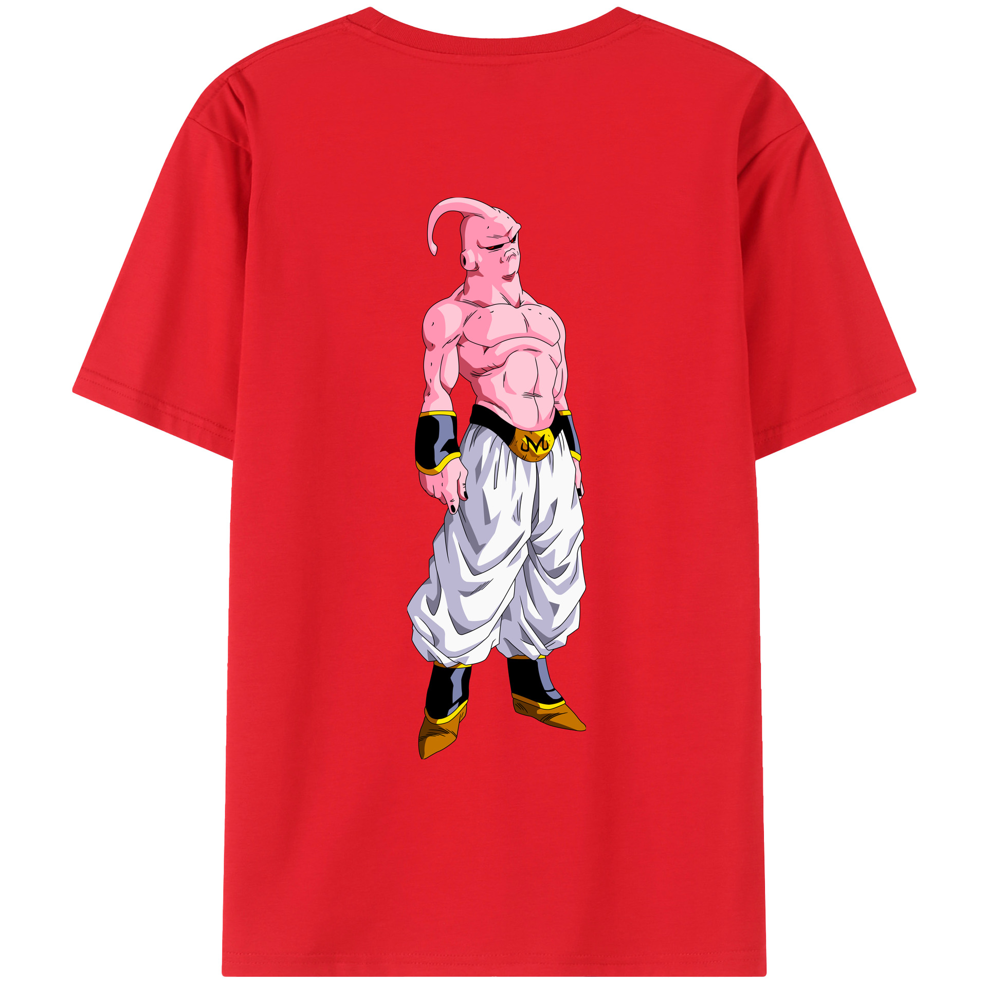 （画像用） ドラゴンボール 魔人ブウ DRAGON BALL Majin Buu 綿100％ メンズ半袖Tシャツ（バックプリント） 通気性