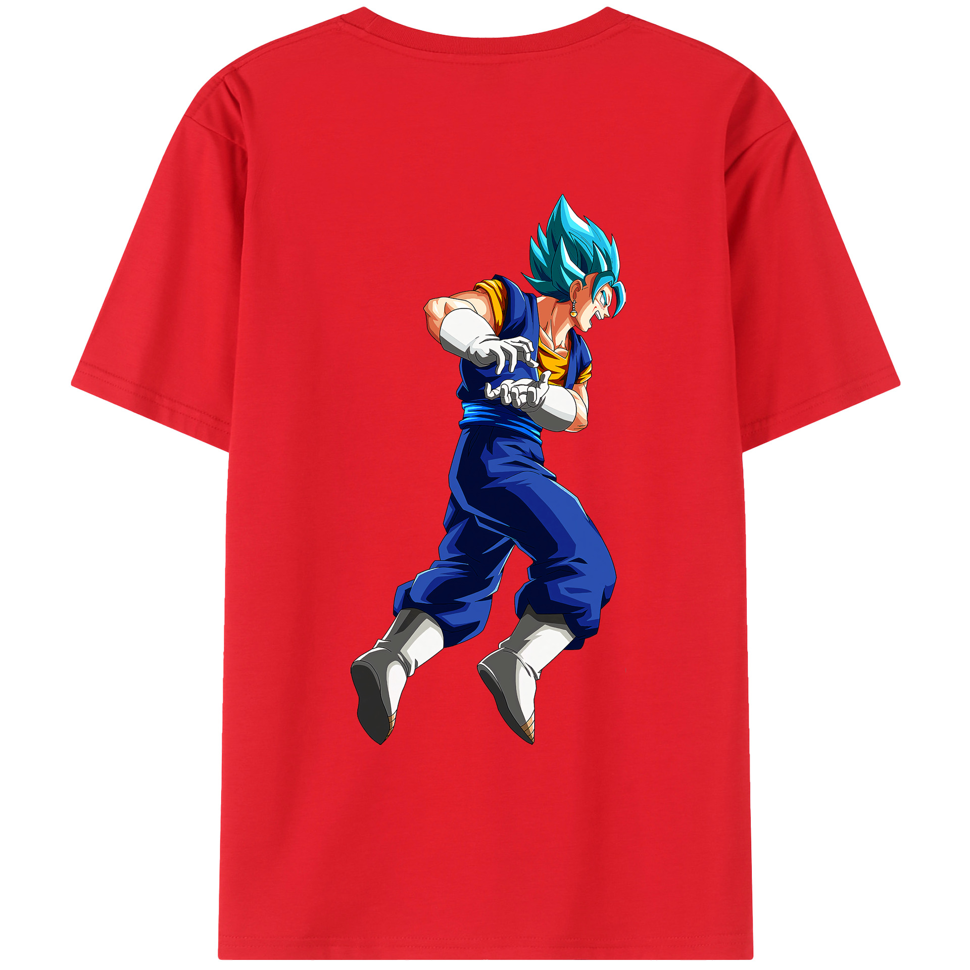 （画像用） ドラゴンボール ベジット DRAGON BALL Vegetto 綿100％ メンズ半袖Tシャツ（バックプリント） 通気性