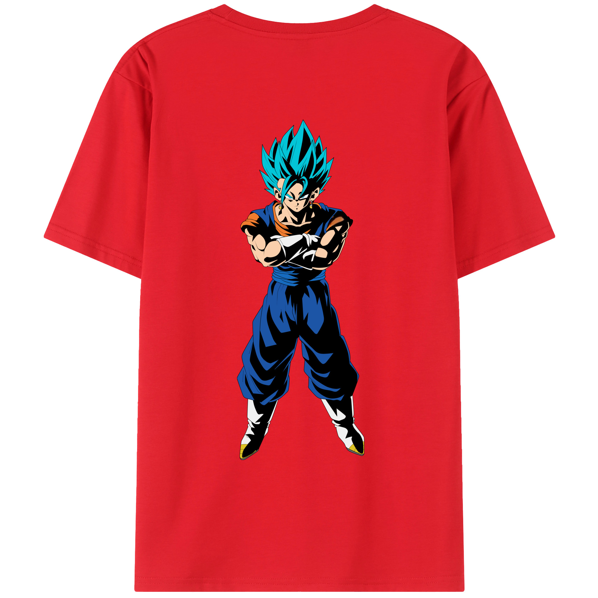 （画像用） ドラゴンボール ベジット DRAGON BALL Vegetto 綿100％ メンズ半袖Tシャツ（バックプリント） 通気性
