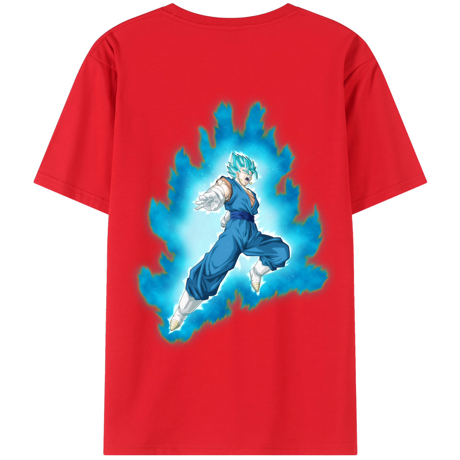 （画像用） ドラゴンボール ベジット DRAGON BALL Vegetto 綿100％ メンズ半袖Tシャツ（バックプリント） 通気性