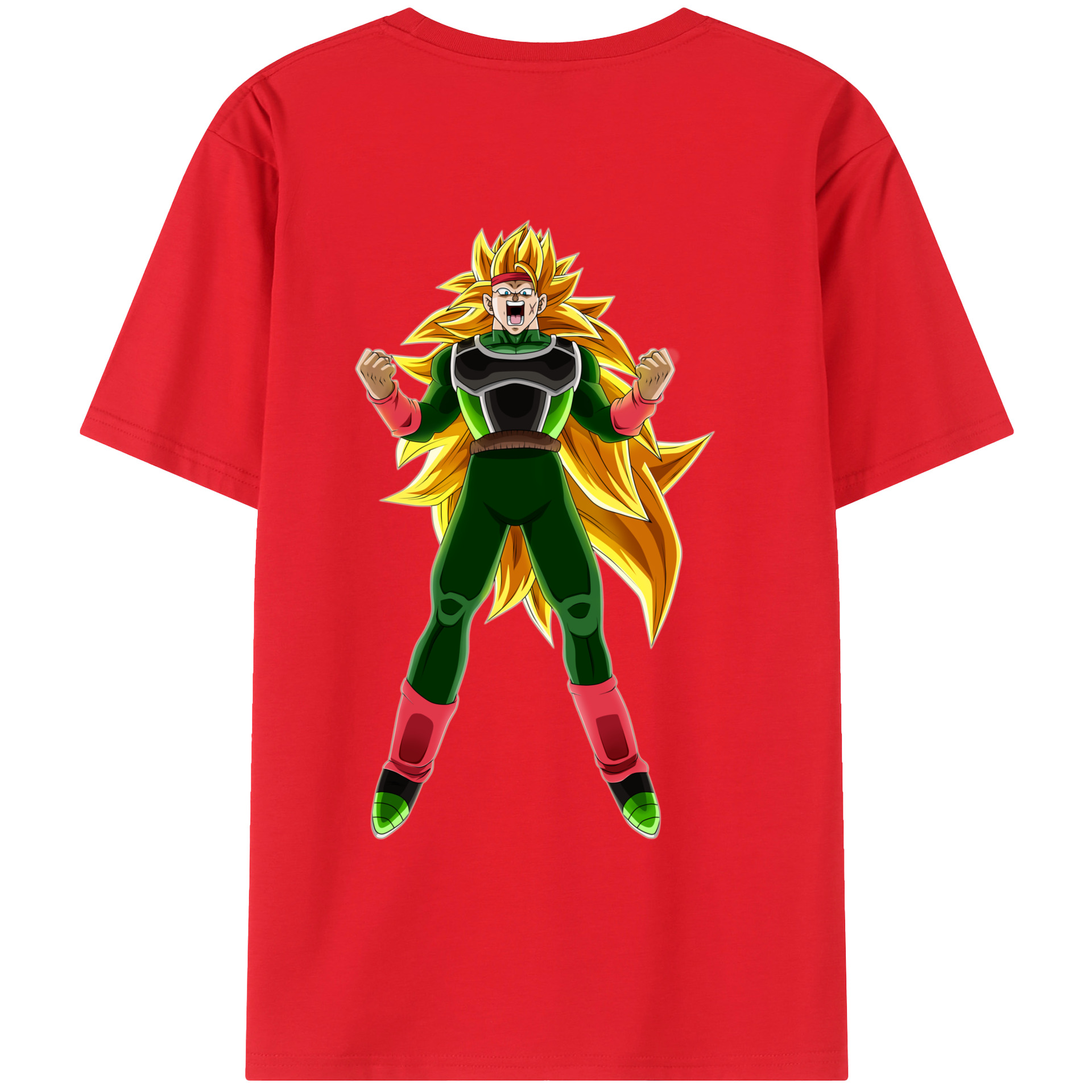 （画像用） ドラゴンボール ブロリー DRAGON BALL Broli 綿100％ メンズ半袖Tシャツ（バックプリント） 通気性