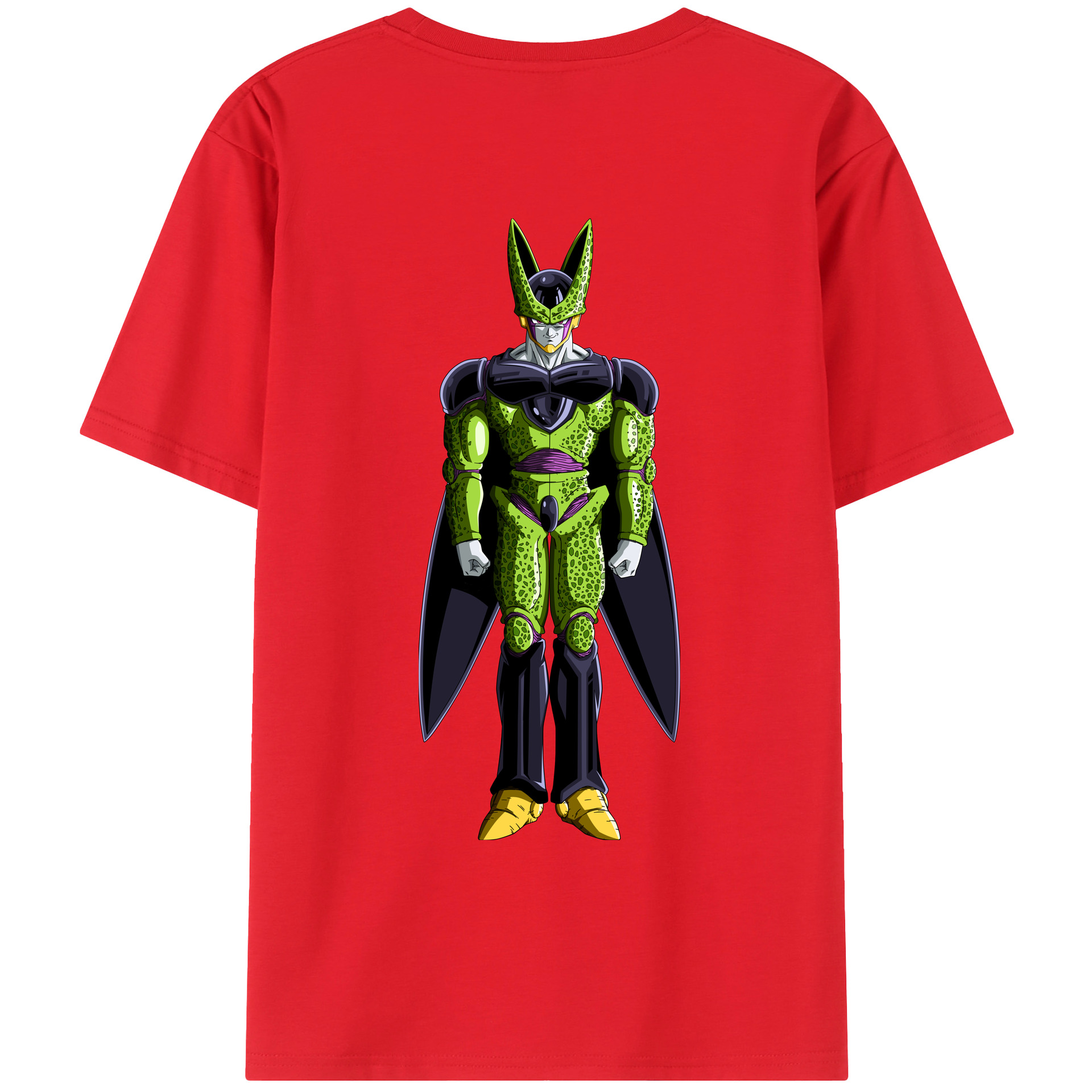 （画像用） ドラゴンボール セル DRAGON BALL Cell 綿100％ メンズ半袖Tシャツ（バックプリント） 通気性