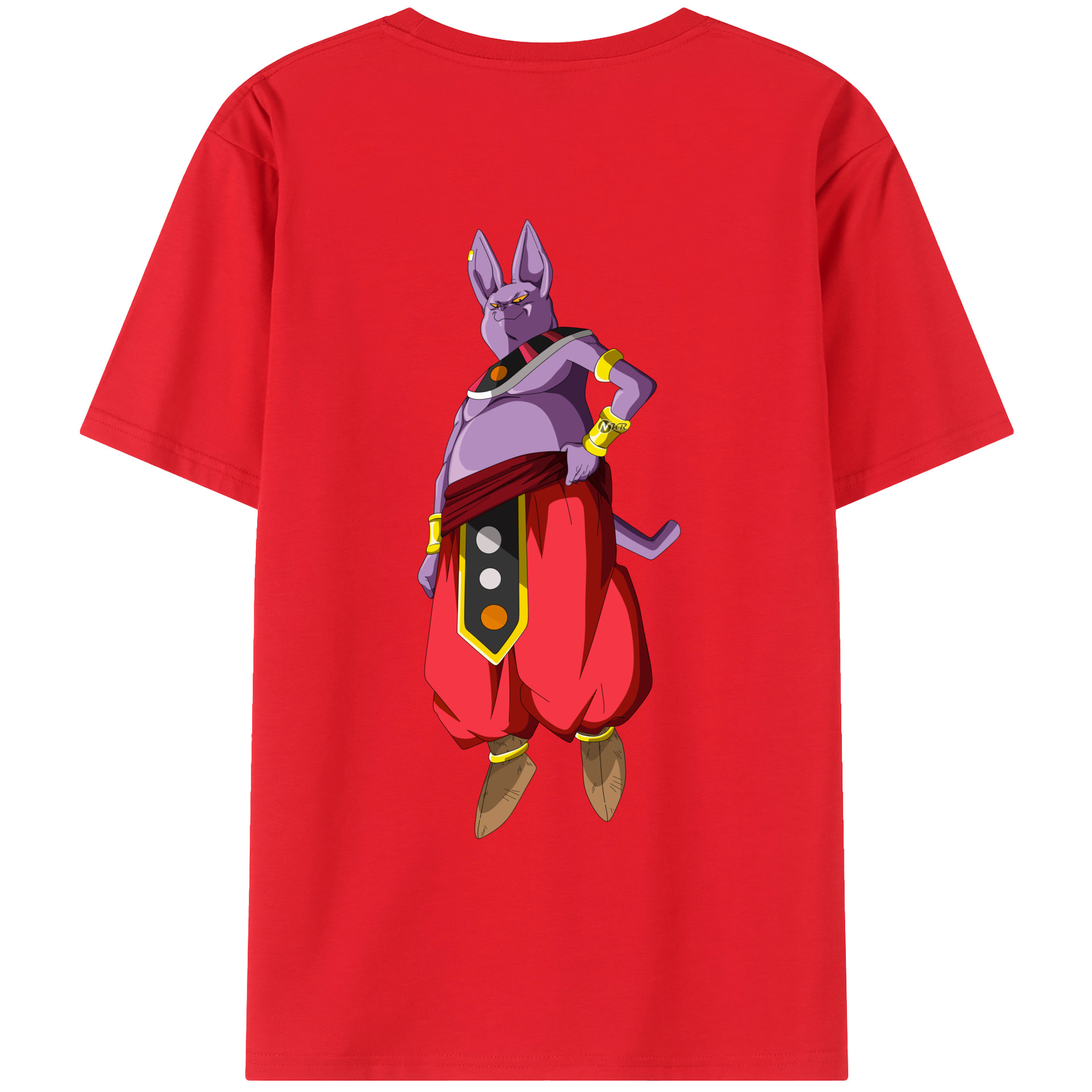 （画像用） ドラゴンボール シャンパ DRAGON BALL Champa 綿100％ メンズ半袖Tシャツ（バックプリント） 通気性