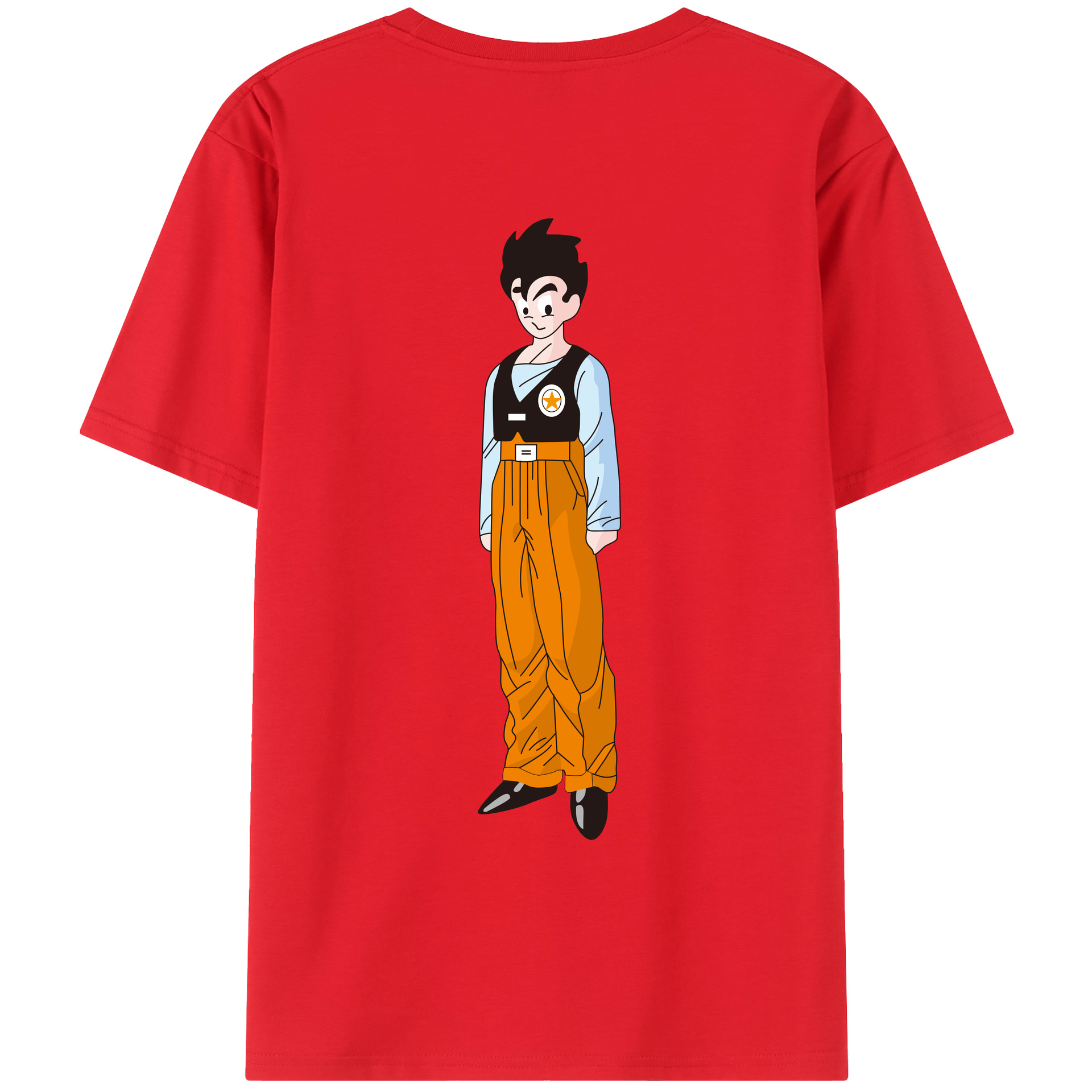 （画像用） ドラゴンボール DRAGON BALL 綿100％ メンズ半袖Tシャツ（バックプリント） 通気性