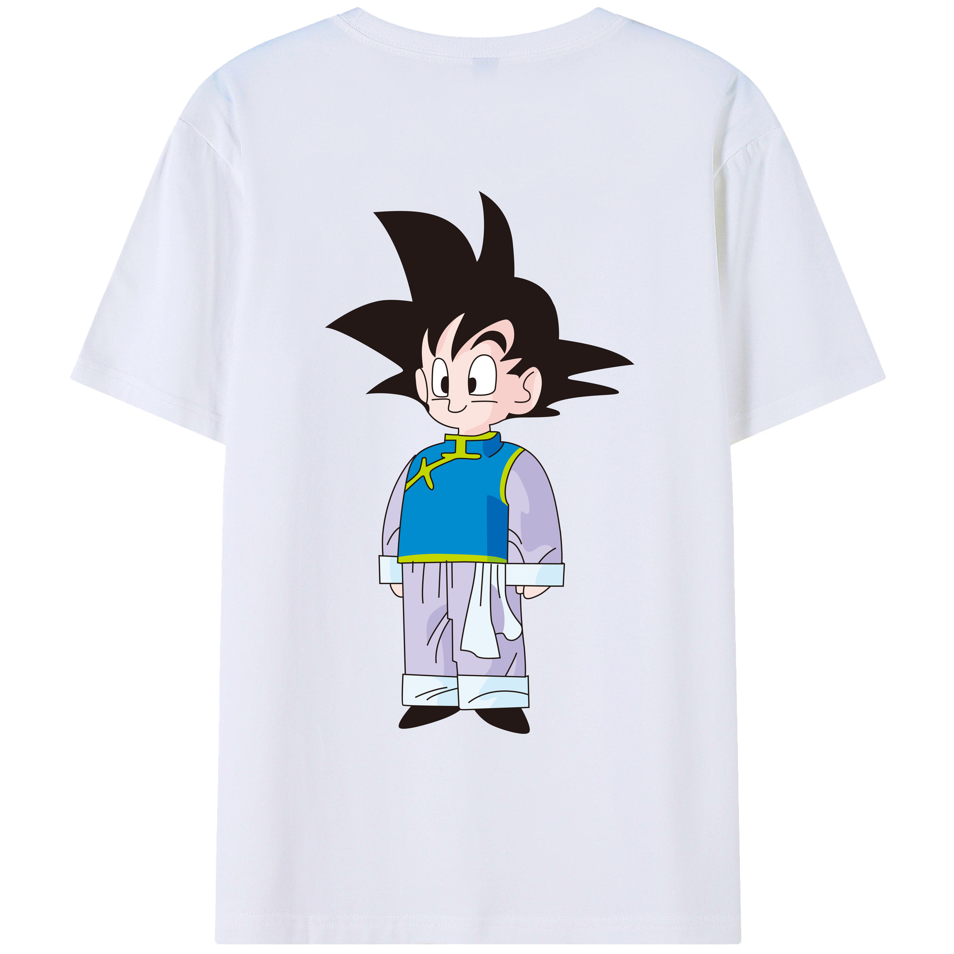 （画像用） ドラゴンボール 孫悟空（そん ごくう）Son Goku カカロット DRAGON BALL Kakarotto 綿100％ メンズ半袖Tシャツ（バックプリント） 通気性