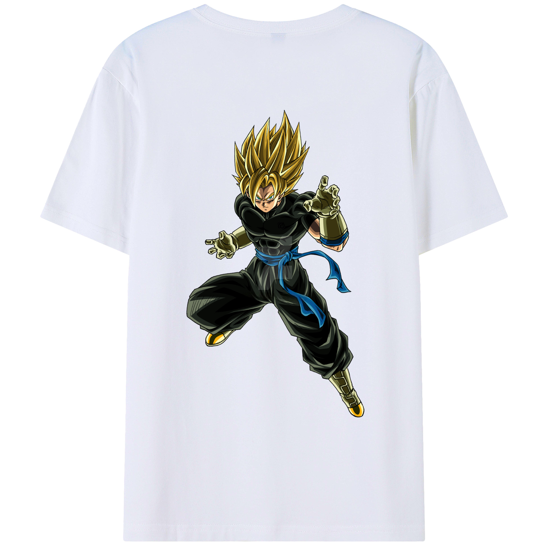 （画像用） ドラゴンボール ベジット DRAGON BALL Vegetto 綿100％ メンズ半袖Tシャツ（バックプリント） 通気性