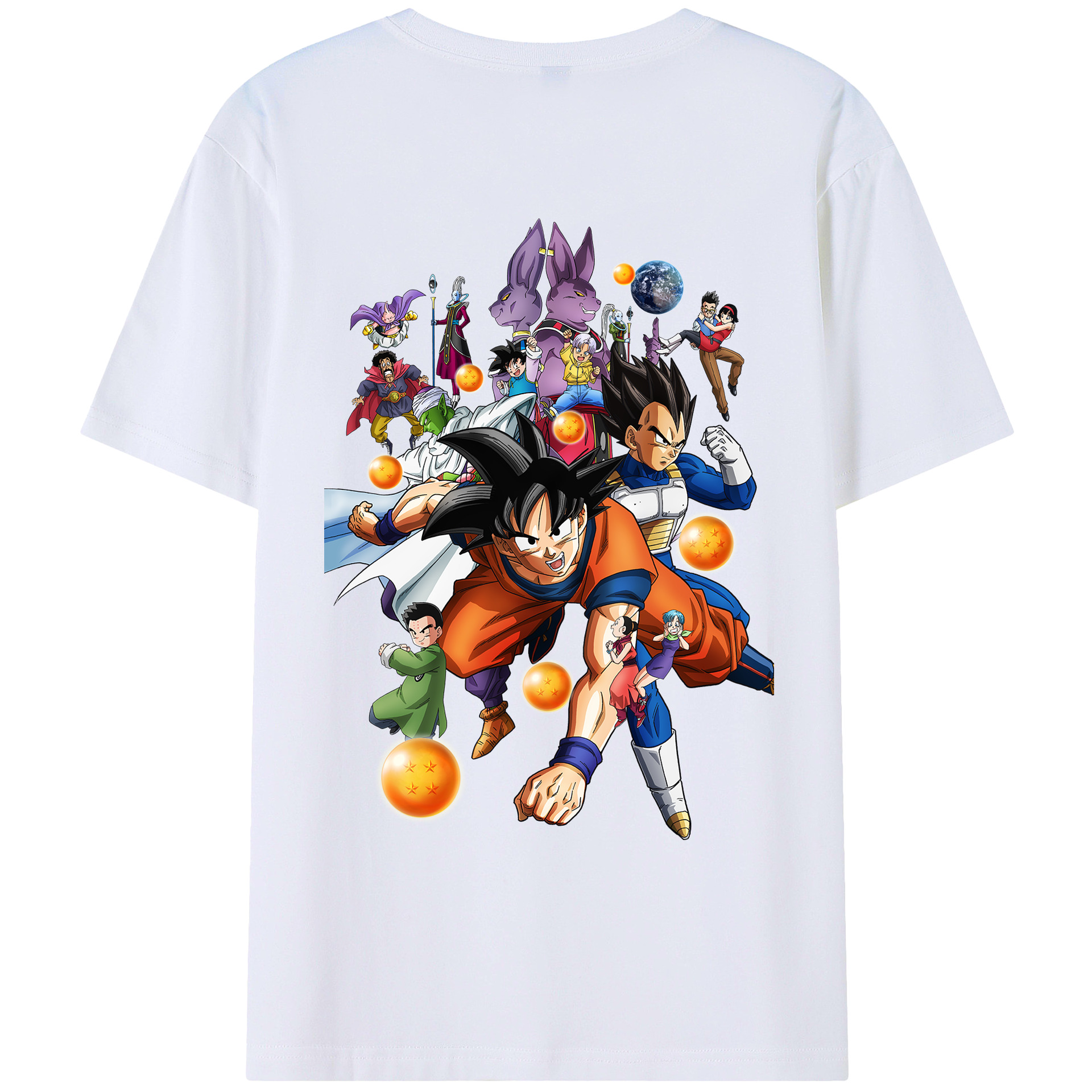 （画像用） ドラゴンボール DRAGON BALL 綿100％ メンズ半袖Tシャツ（バックプリント） 通気性
