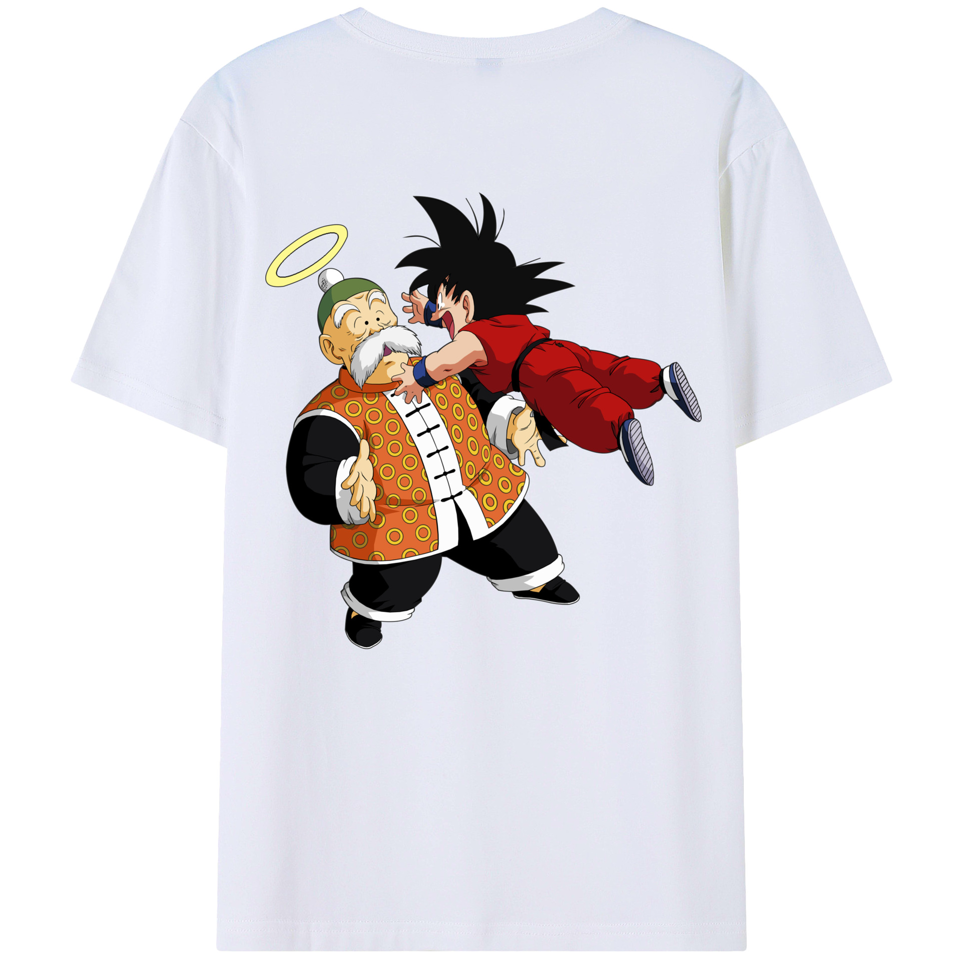 （画像用） ドラゴンボール 孫悟空（そん ごくう）Son Goku カカロット DRAGON BALL Kakarotto 綿100％ メンズ半袖Tシャツ（バックプリント） 通気性