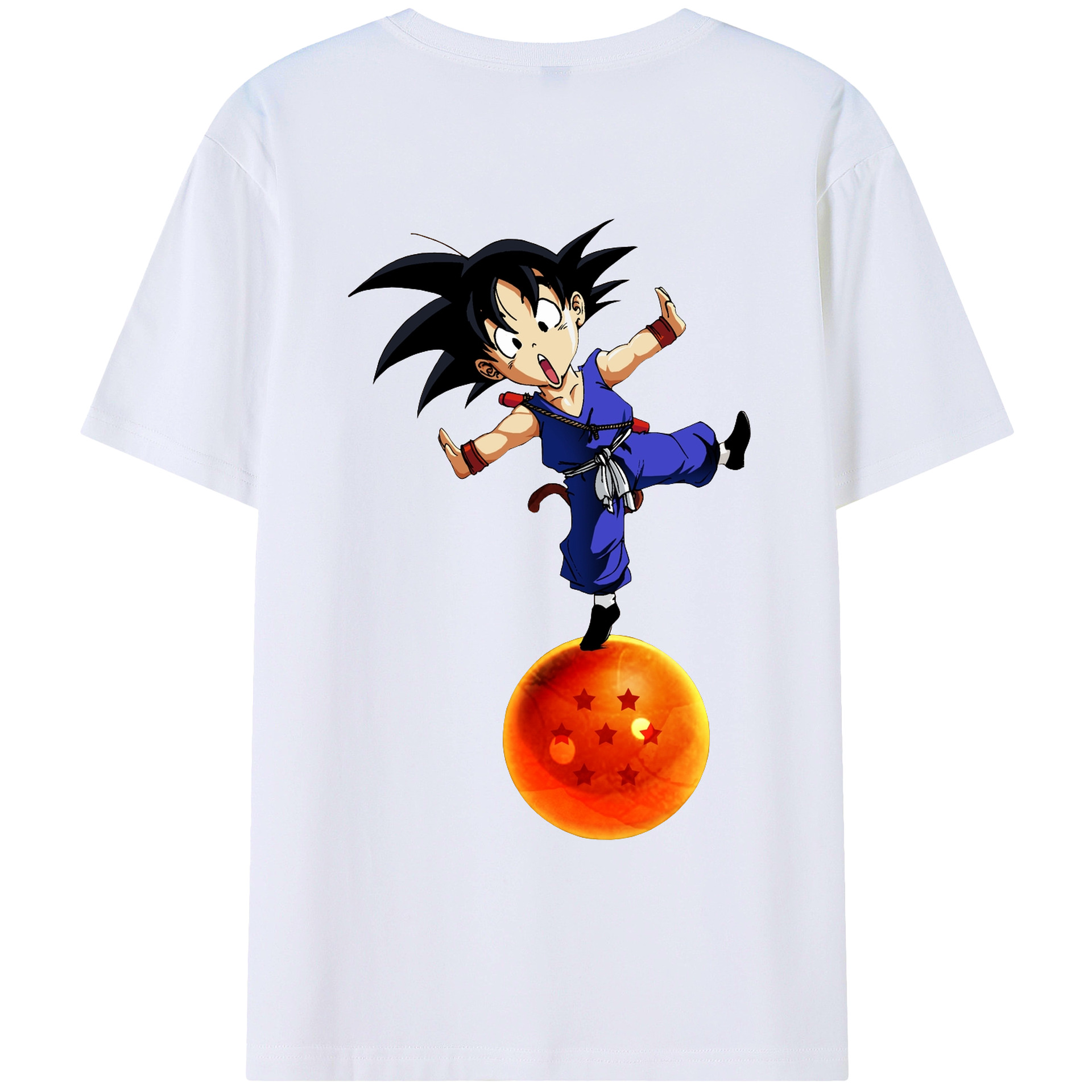 （画像用） ドラゴンボール 孫悟空（そん ごくう）Son Goku カカロット DRAGON BALL Kakarotto 綿100％ メンズ半袖Tシャツ（バックプリント） 通気性