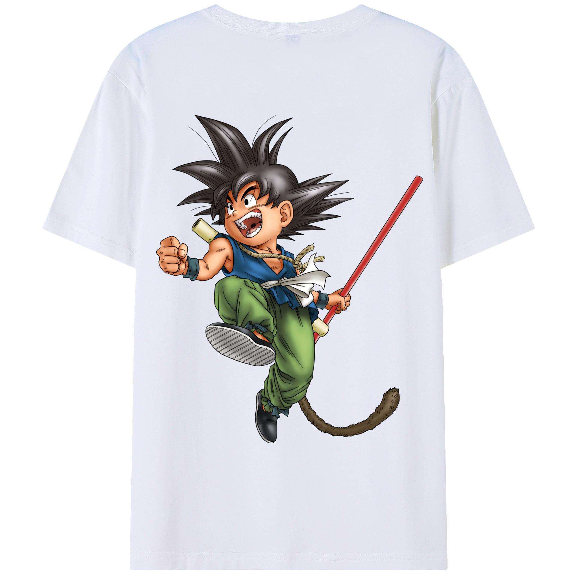 （画像用） ドラゴンボール 孫悟空（そん ごくう）Son Goku カカロット DRAGON BALL Kakarotto 綿100％ メンズ半袖Tシャツ（バックプリント） 通気性
