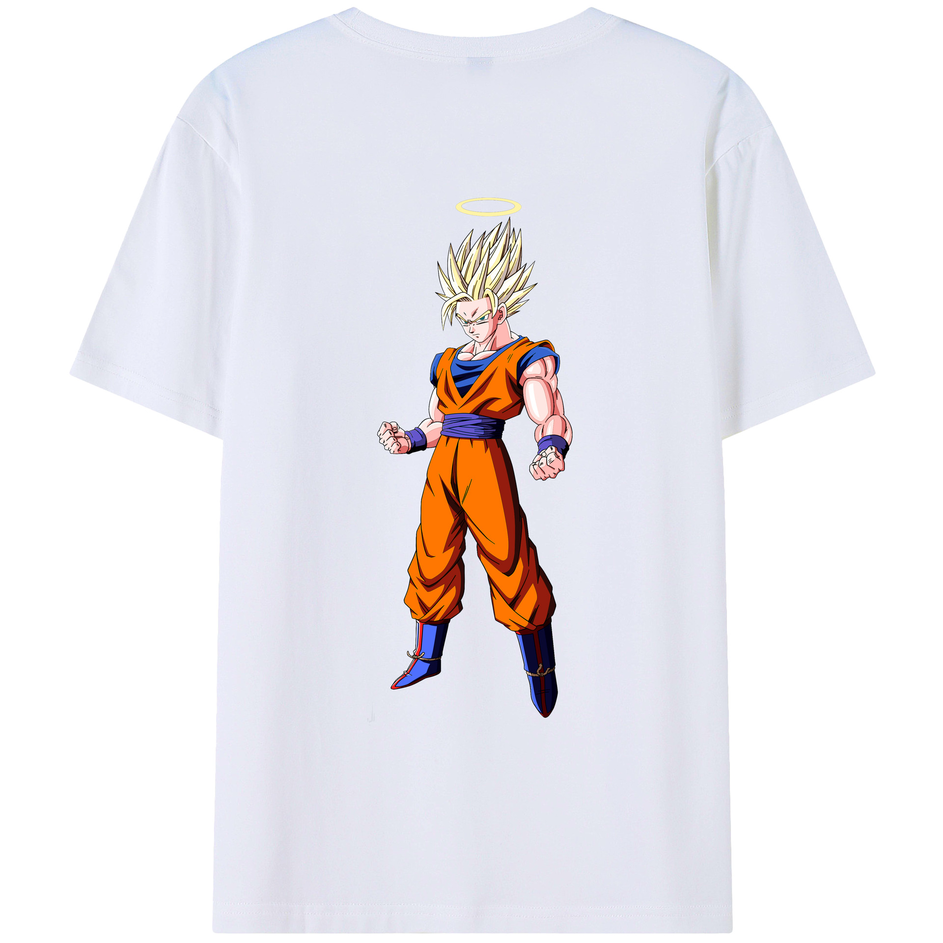 （画像用） ドラゴンボール 孫悟空（そん ごくう）Son Goku カカロット DRAGON BALL Kakarotto 綿100％ メンズ半袖Tシャツ（バックプリント） 通気性
