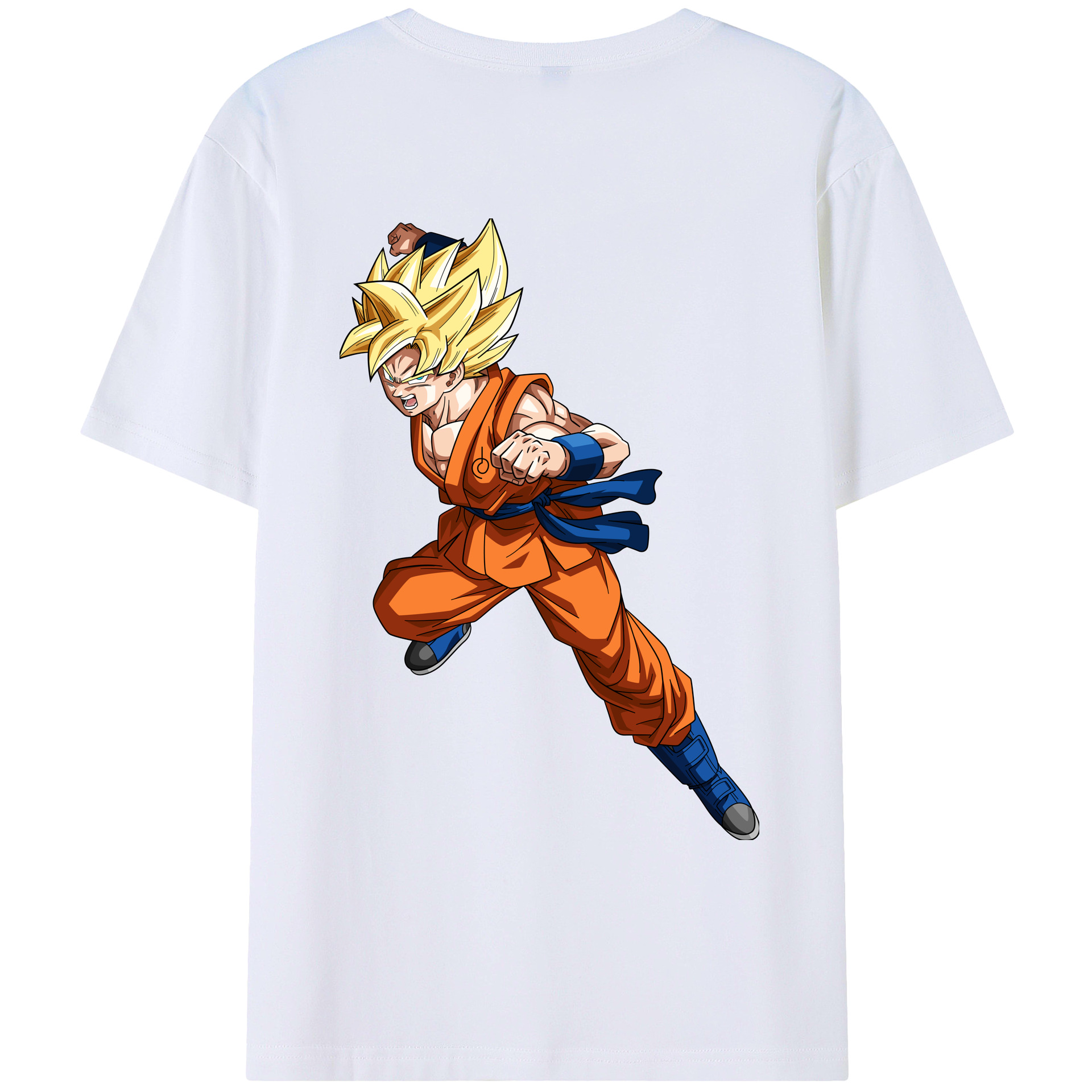 （画像用） ドラゴンボール 孫悟空（そん ごくう）Son Goku カカロット DRAGON BALL Kakarotto 綿100％ メンズ半袖Tシャツ（バックプリント） 通気性