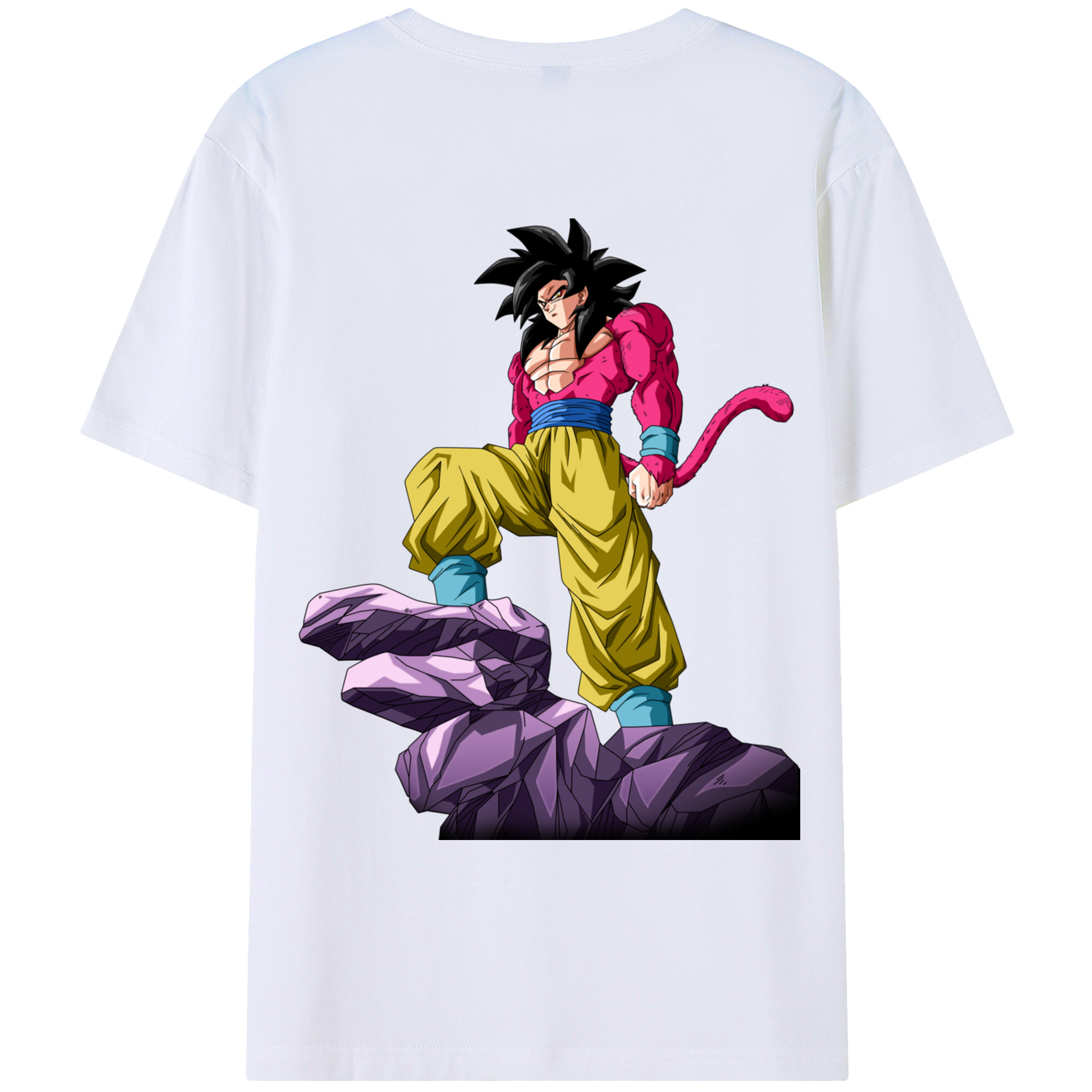（画像用） ドラゴンボール 孫悟空（そん ごくう）Son Goku カカロット DRAGON BALL Kakarotto 綿100％ メンズ半袖Tシャツ（バックプリント） 通気性