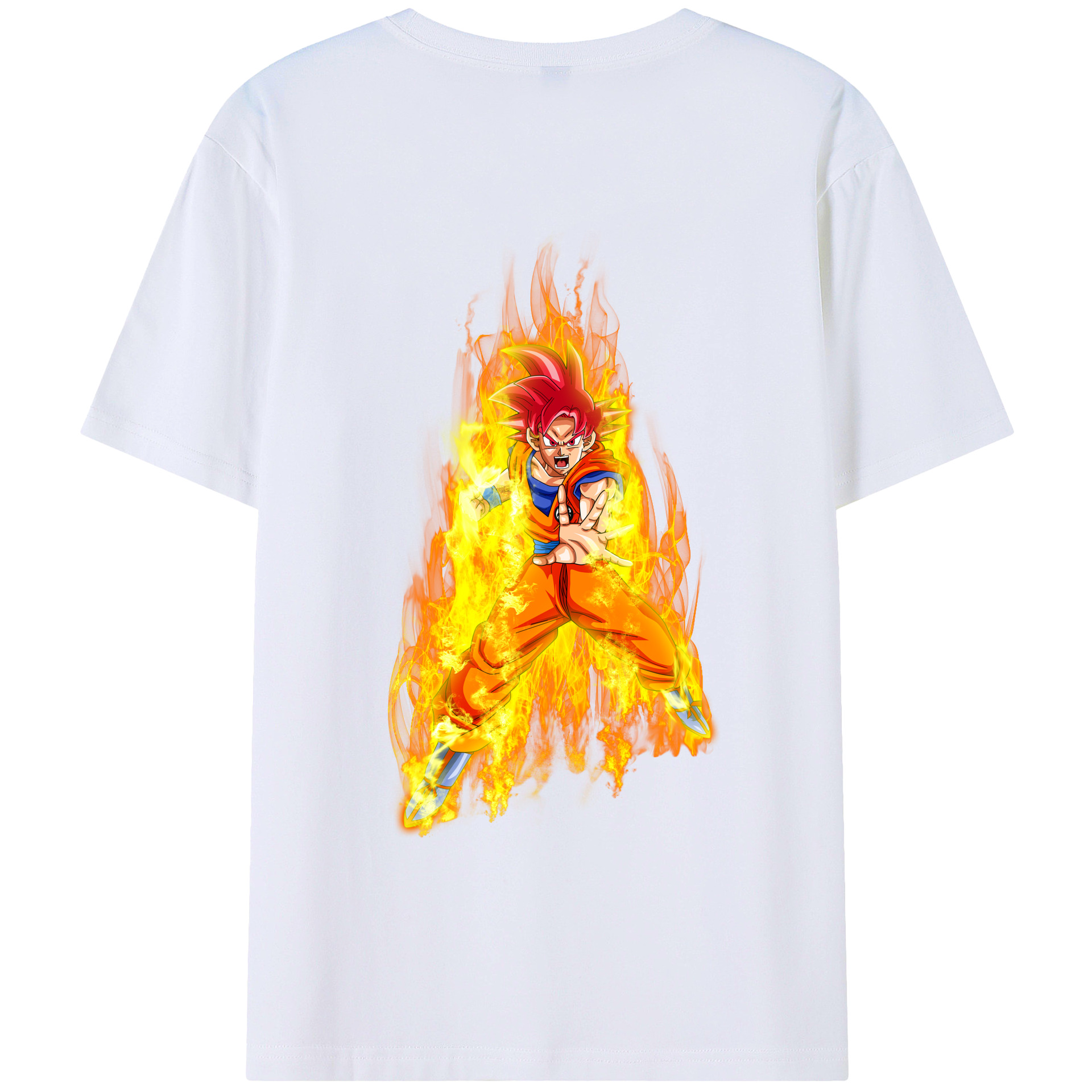 （画像用） ドラゴンボール 孫悟空（そん ごくう）Son Goku カカロット DRAGON BALL Kakarotto 綿100％ メンズ半袖Tシャツ（バックプリント） 通気性