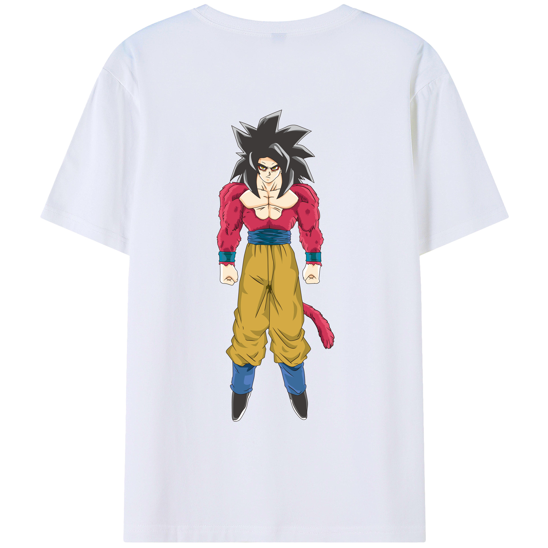 （画像用） ドラゴンボール 孫悟空（そん ごくう）Son Goku カカロット DRAGON BALL Kakarotto 綿100％ メンズ半袖Tシャツ（バックプリント） 通気性