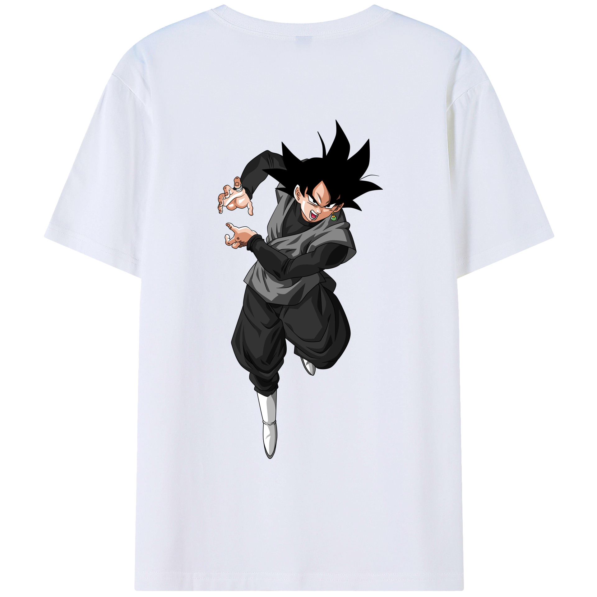 （画像用） ドラゴンボール ベジータ四世（Bejīta Yonsei）DRAGON BALL Vegeta IV 綿100％ メンズ半袖Tシャツ（バックプリント） 通気性