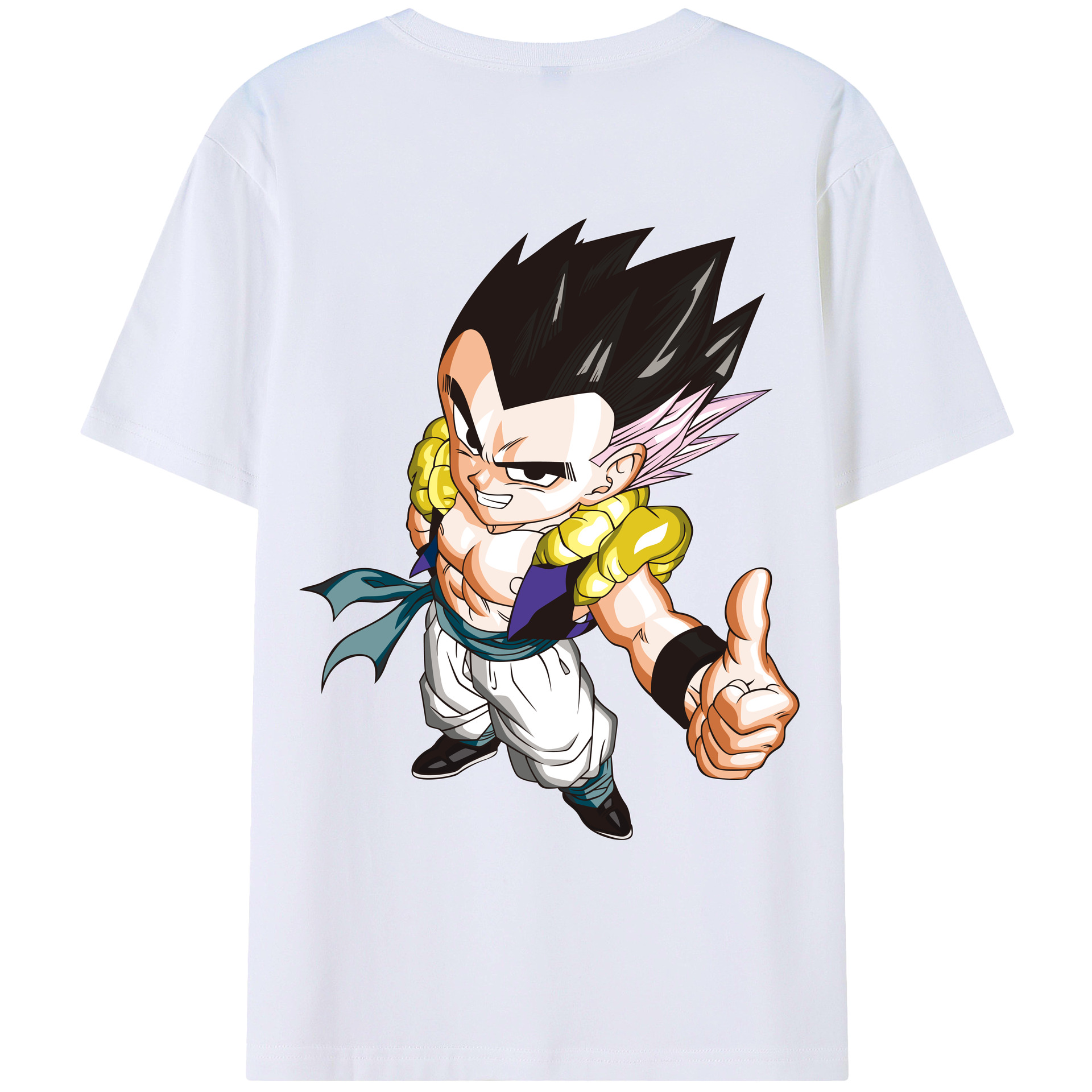 （画像用） ドラゴンボール ベジータ四世（Bejīta Yonsei）DRAGON BALL Vegeta IV 綿100％ メンズ半袖Tシャツ（バックプリント） 通気性