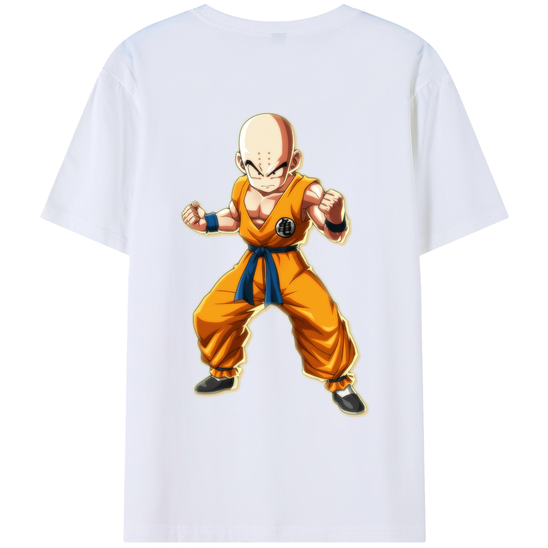 （画像用） ドラゴンボール クリリン DRAGON BALL krillin 綿100％ メンズ半袖Tシャツ（バックプリント） 通気性