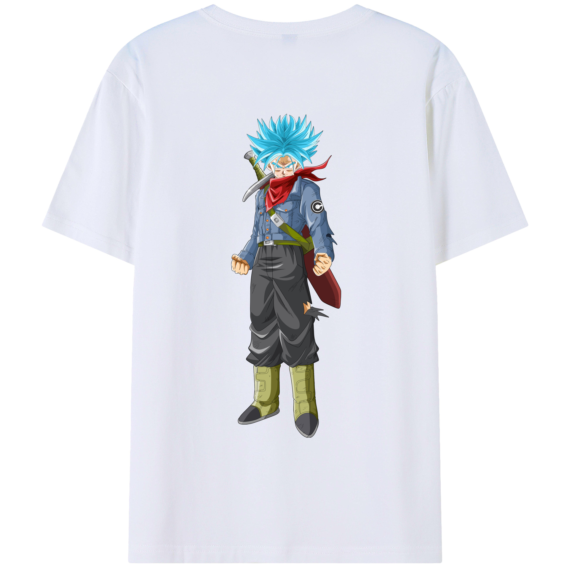（画像用） ドラゴンボール トランクス（Torankusu）DRAGON BALL Trunks 綿100％ メンズ半袖Tシャツ（バックプリント） 通気性