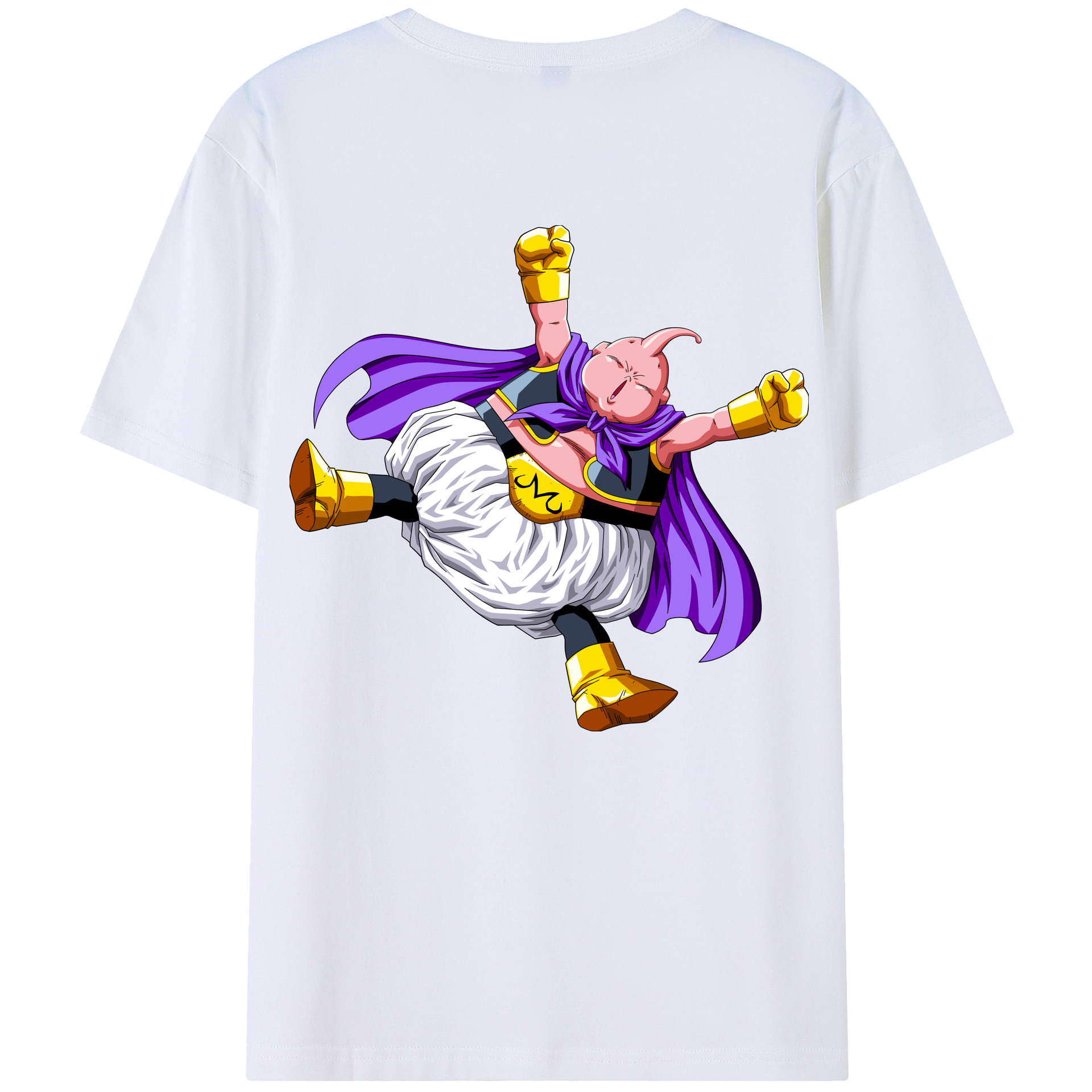 （画像用） ドラゴンボール 魔人ブウ DRAGON BALL Majin Buu 綿100％ メンズ半袖Tシャツ（バックプリント） 通気性