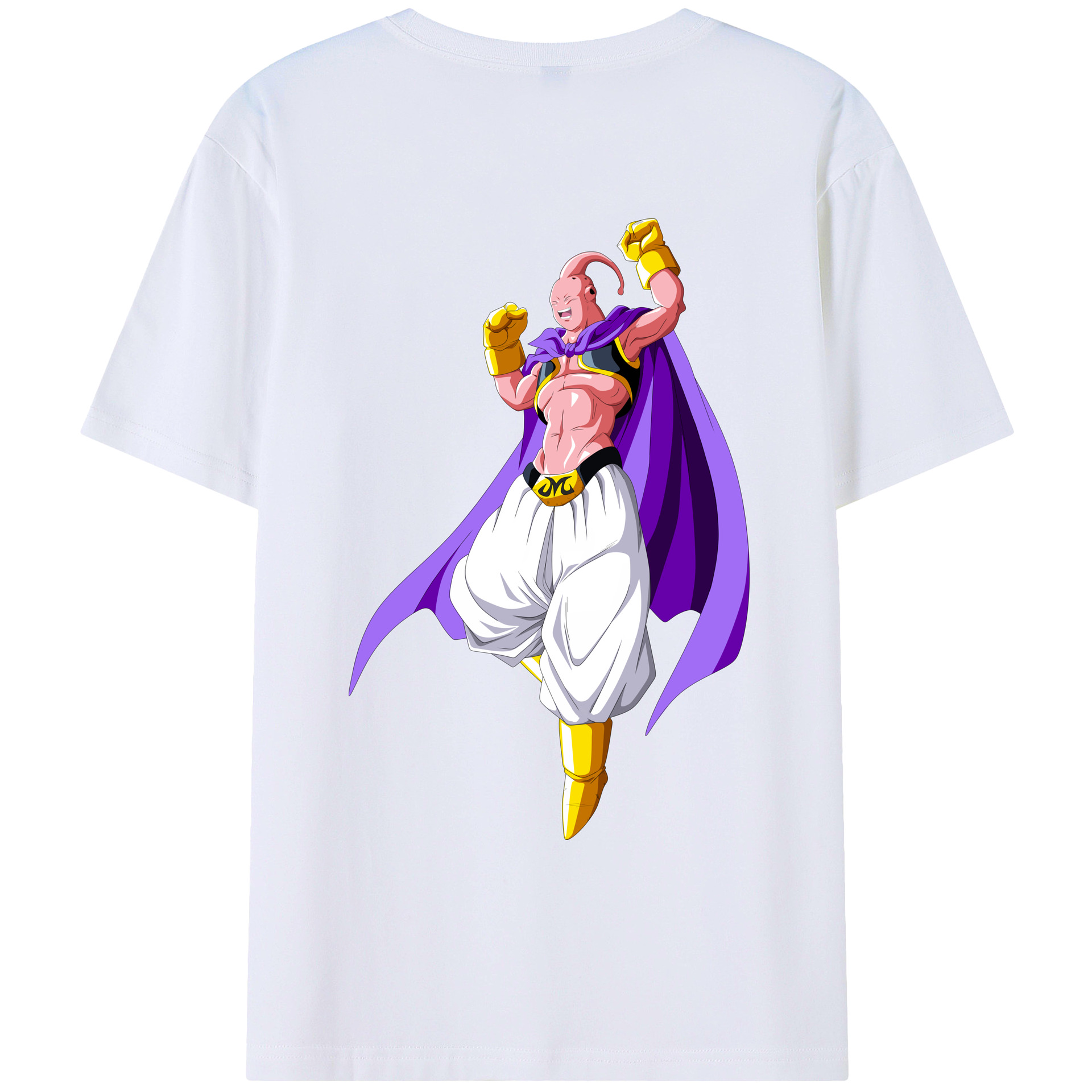 （画像用） ドラゴンボール 魔人ブウ DRAGON BALL Majin Buu 綿100％ メンズ半袖Tシャツ（バックプリント） 通気性