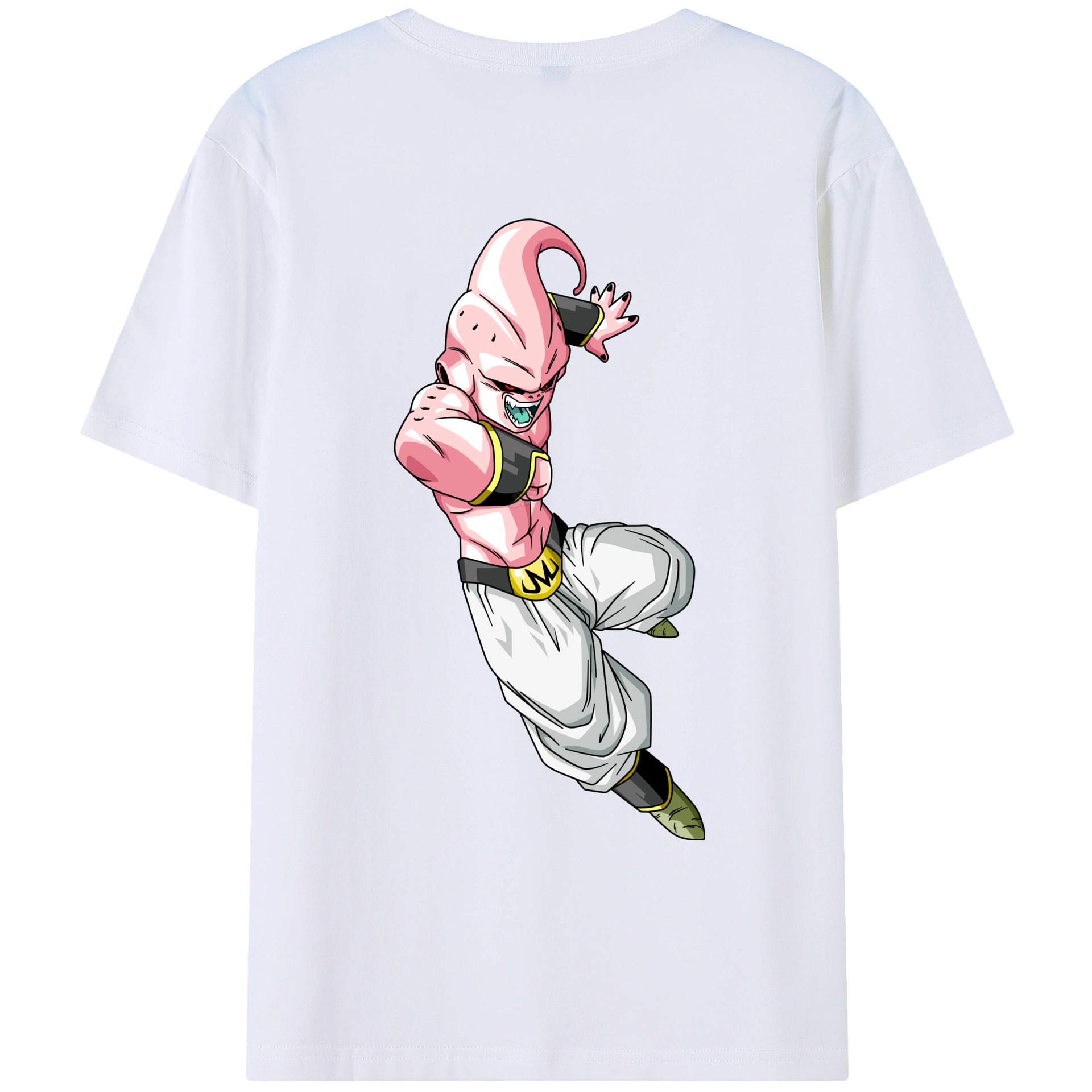 （画像用） ドラゴンボール 魔人ブウ DRAGON BALL Majin Buu 綿100％ メンズ半袖Tシャツ（バックプリント） 通気性
