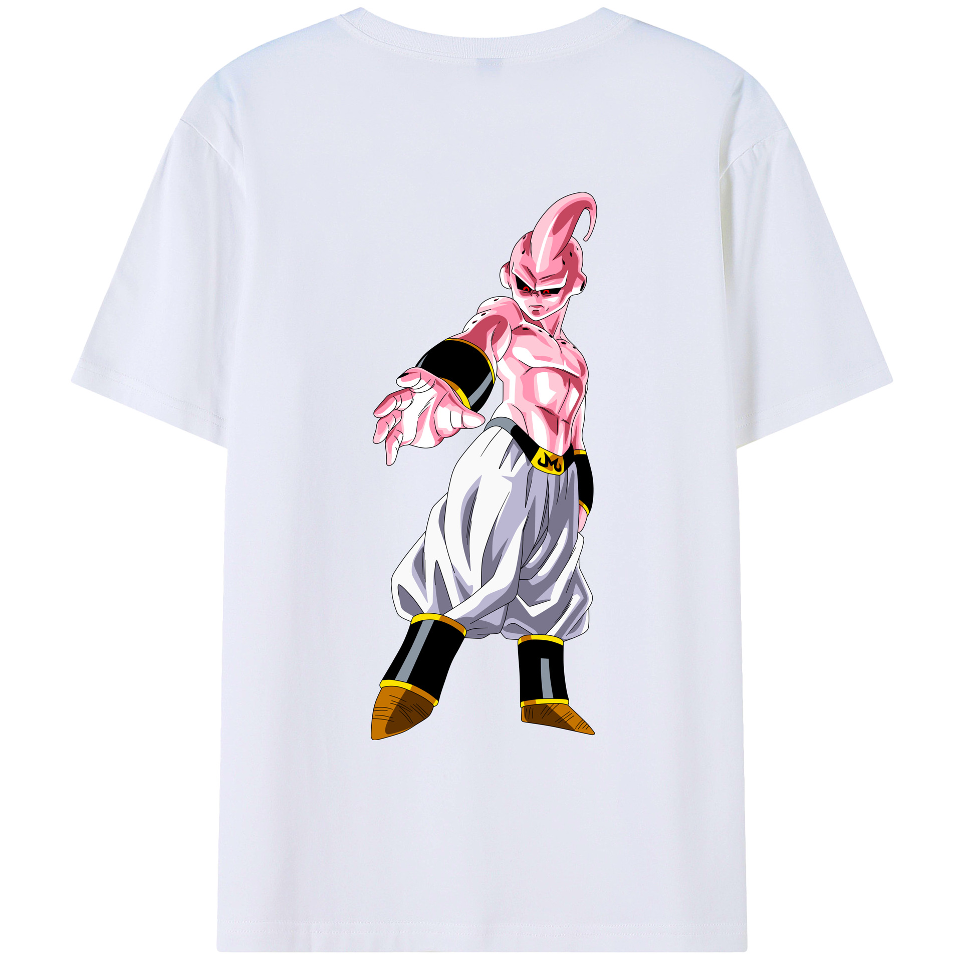 （画像用） ドラゴンボール 魔人ブウ DRAGON BALL Majin Buu 綿100％ メンズ半袖Tシャツ（バックプリント） 通気性