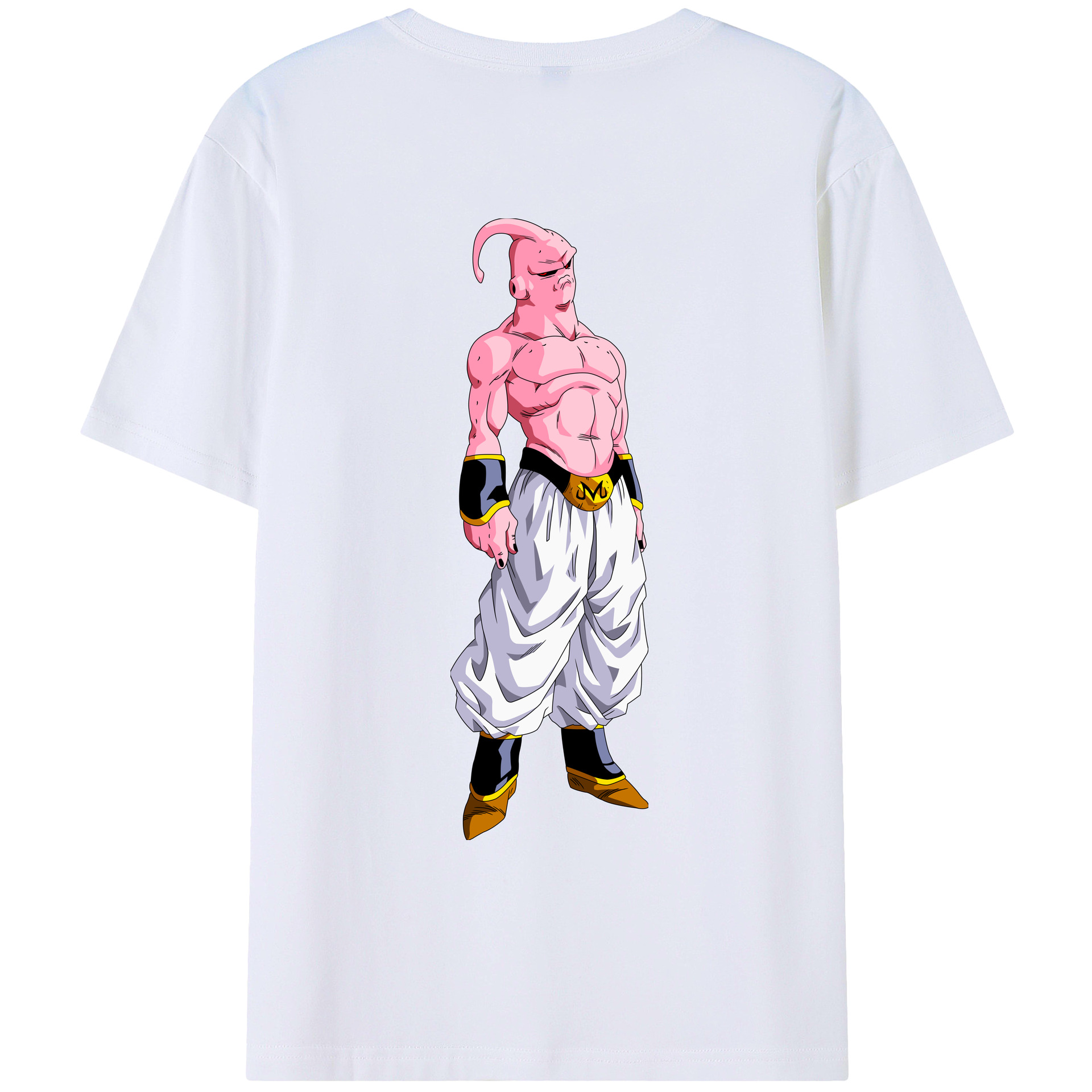 （画像用） ドラゴンボール 魔人ブウ DRAGON BALL Majin Buu 綿100％ メンズ半袖Tシャツ（バックプリント） 通気性