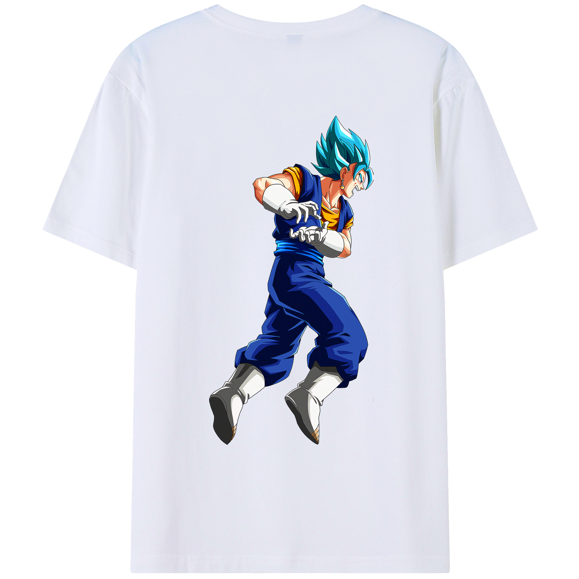 （画像用） ドラゴンボール ベジット DRAGON BALL Vegetto 綿100％ メンズ半袖Tシャツ（バックプリント） 通気性