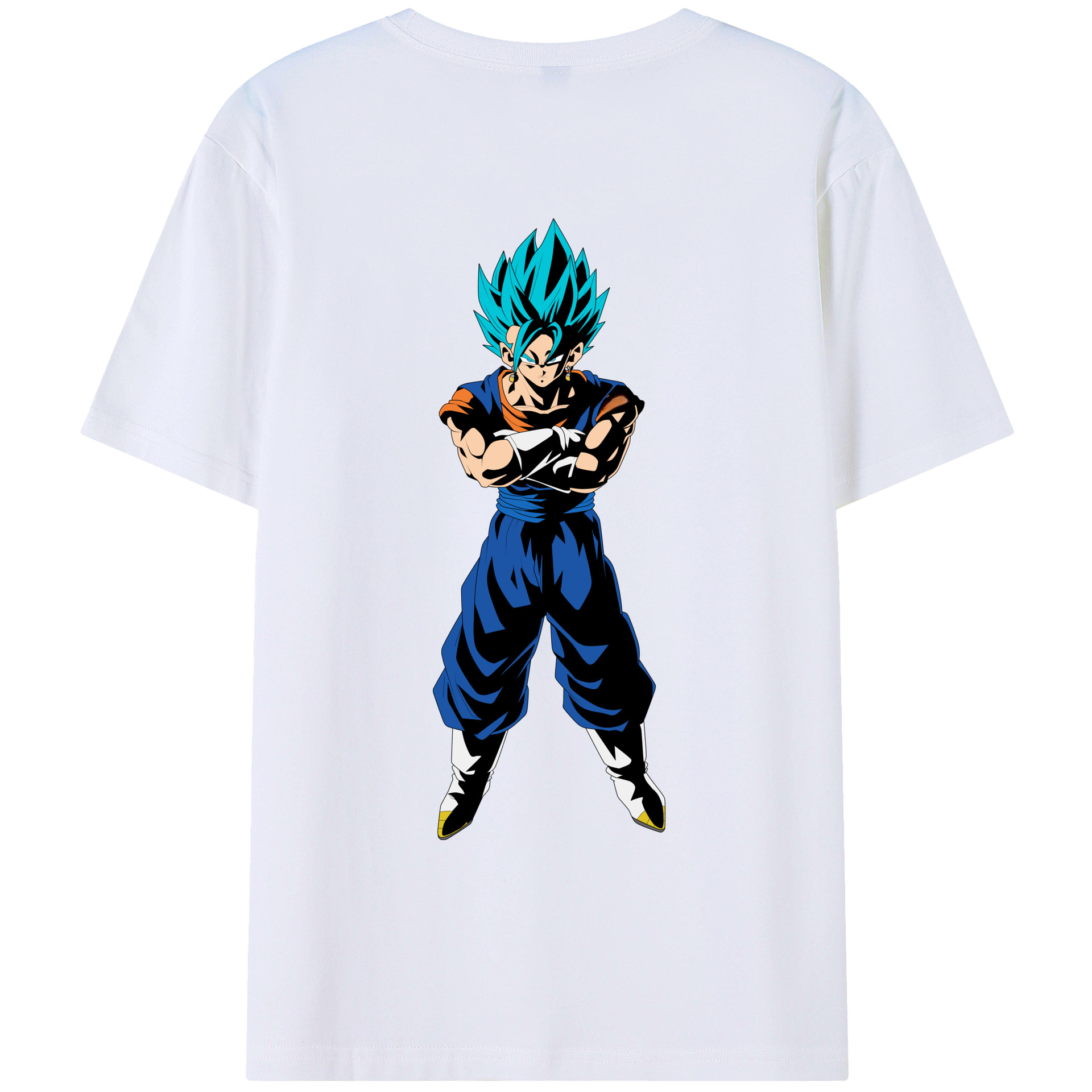 （画像用） ドラゴンボール ベジット DRAGON BALL Vegetto 綿100％ メンズ半袖Tシャツ（バックプリント） 通気性